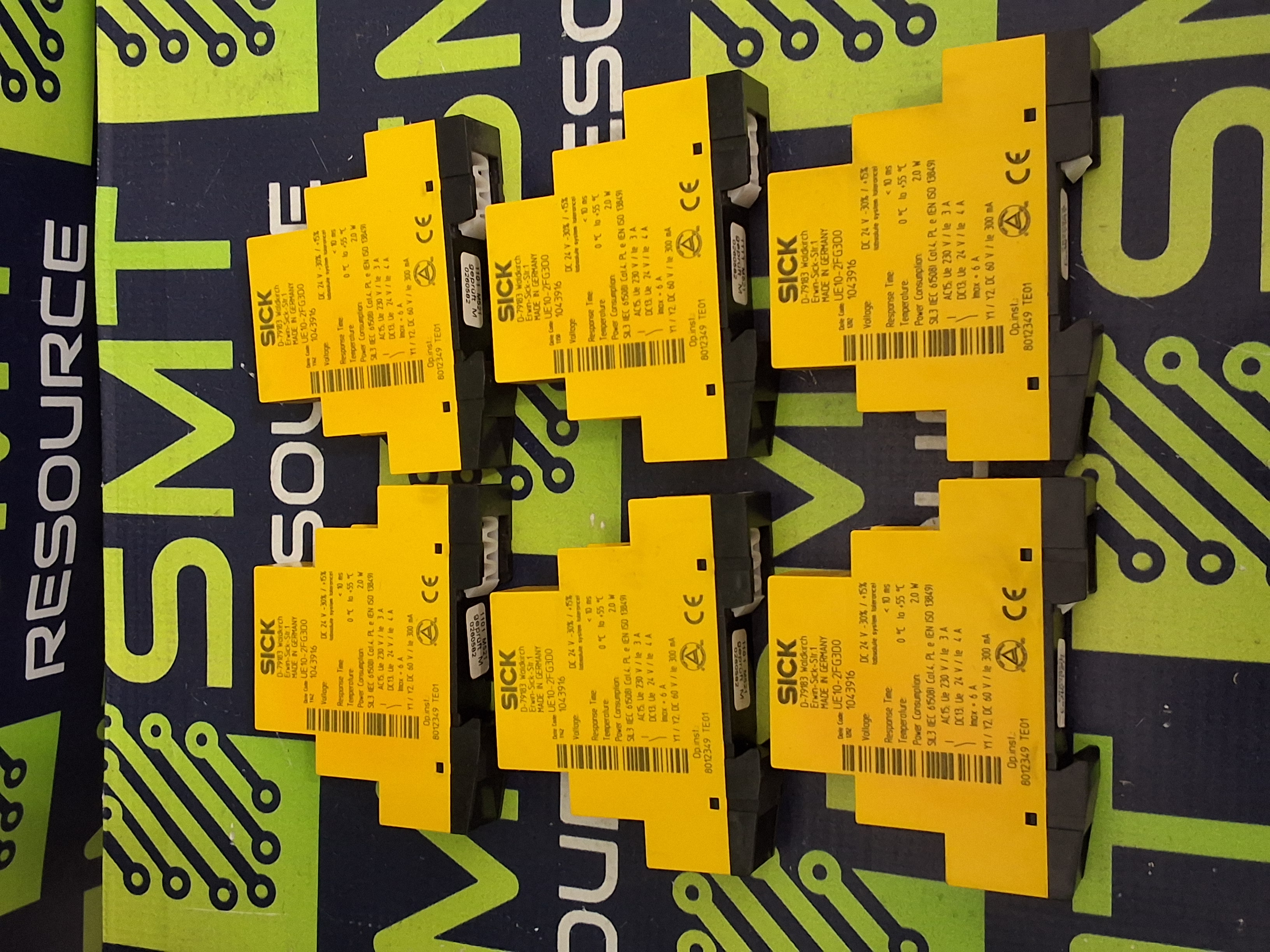 Used SICK 1043916 / UE10-2FG3D0 / UE10-2FG SAFETY RELAY 24V 6A