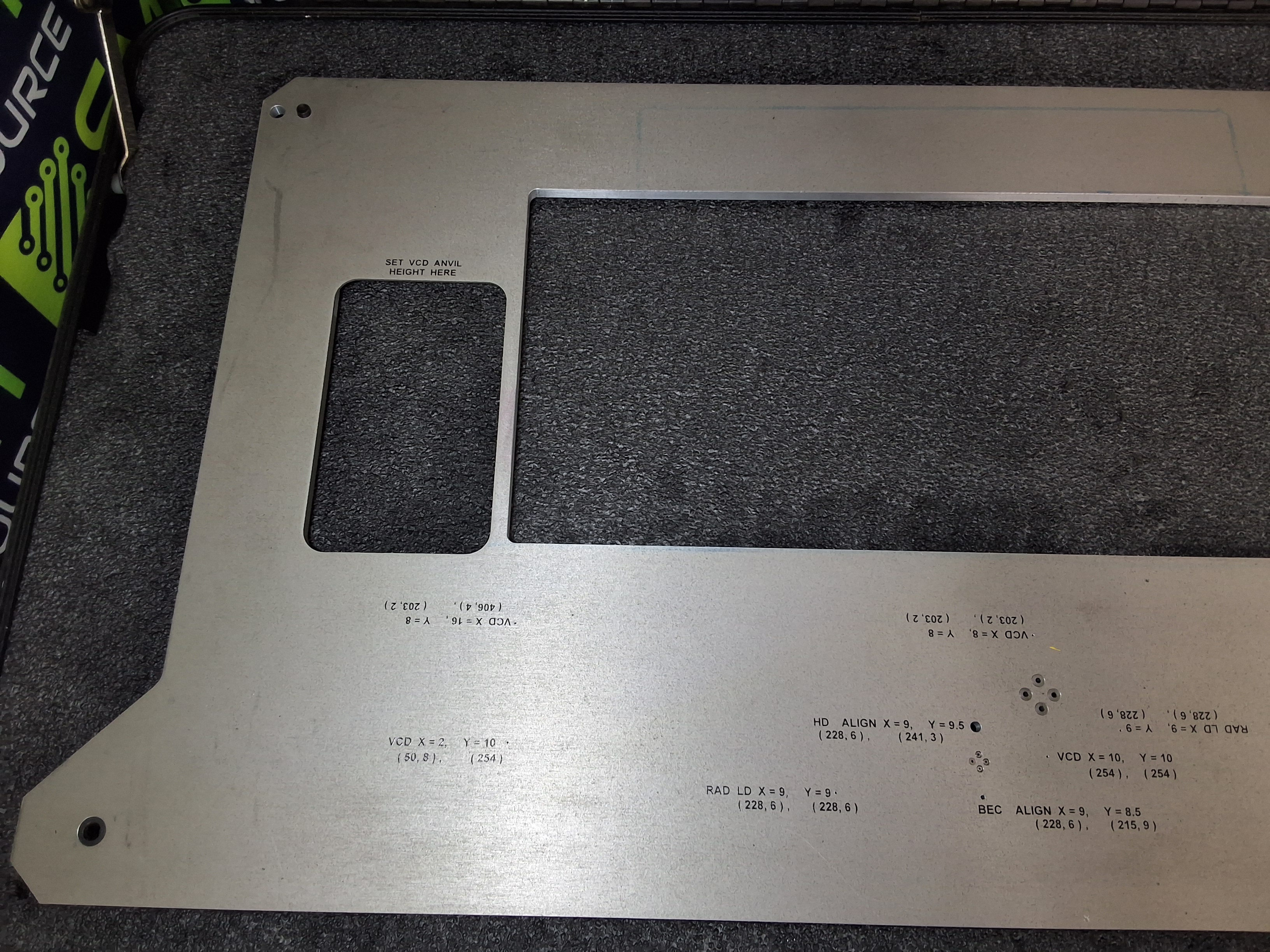 Used UNIVERSAL INSTRUMENTS BEC BOARD ERROR CORRECTION ALIGNMENT TEMPLATE 47072003