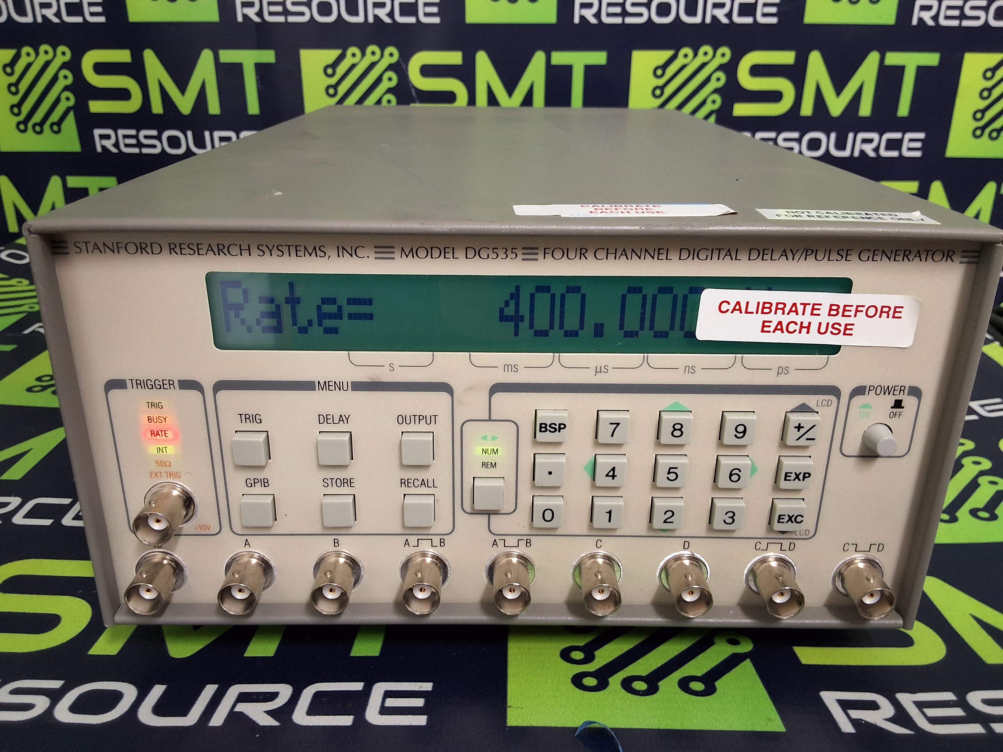 Used STANFORD RESEARCH SYSTEMS DG535 FOUR CHANNEL DIGITAL DELAY/PULSE GENERATOR
