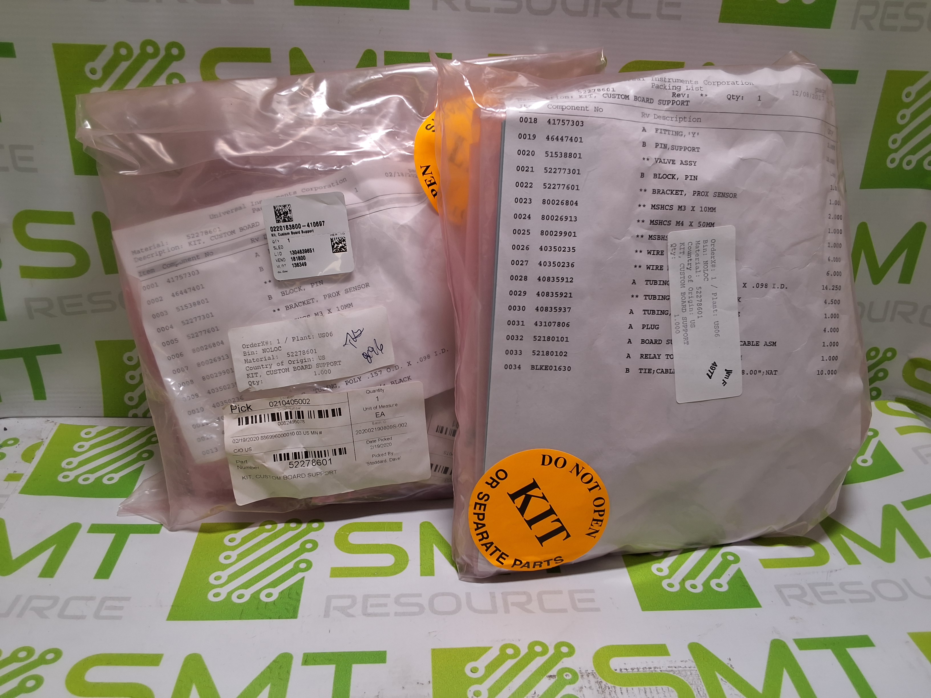 UNIVERSAL INSTRUMENTS 52278601 CUSTOM BOARD SUPPORT KIT - NEW