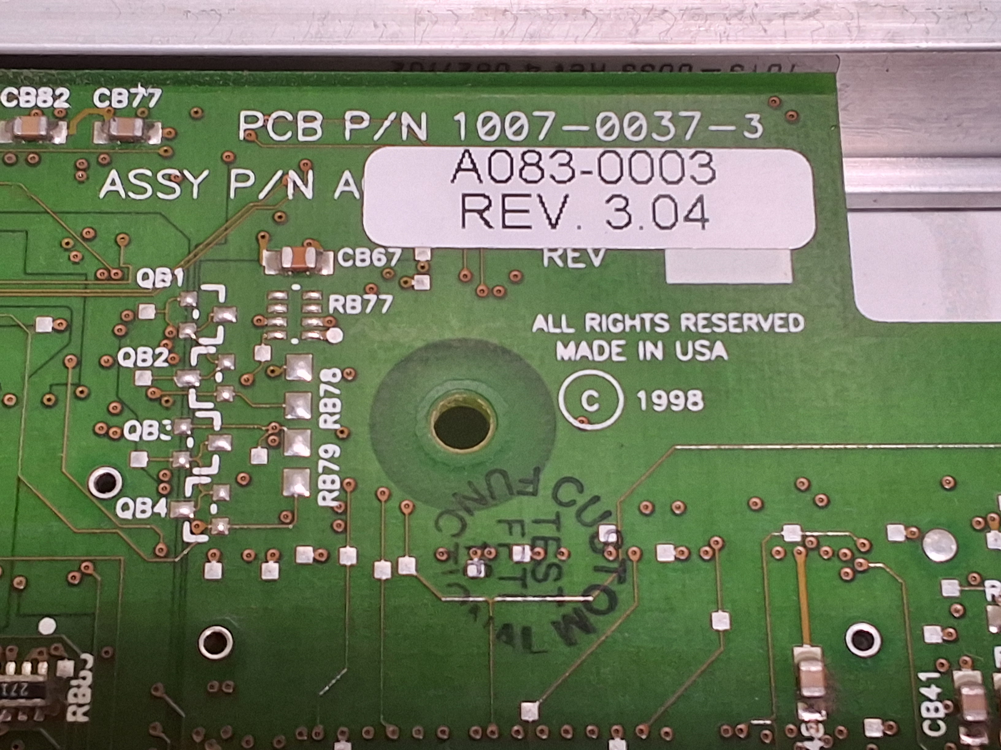 Used MOTION ENGINEERING MEI XMP-CPCI A083-0003 PCB 1007-0037-3