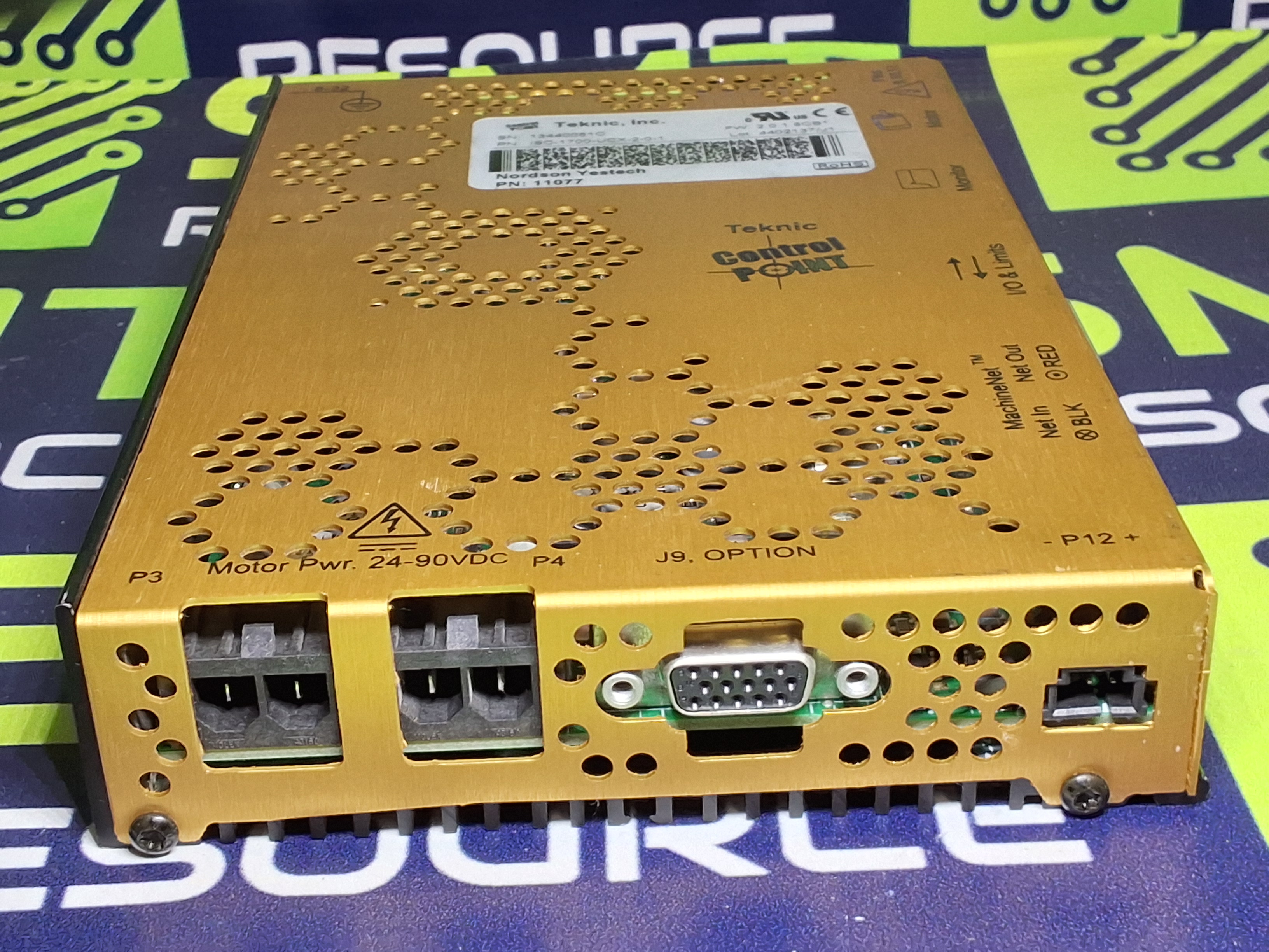 Used TEKNIC CONTROL POINT ISC-1700-UCX-2-0-1 INTEGRATED SERVO CONTROLLER 11077 NORDSON YESTEC