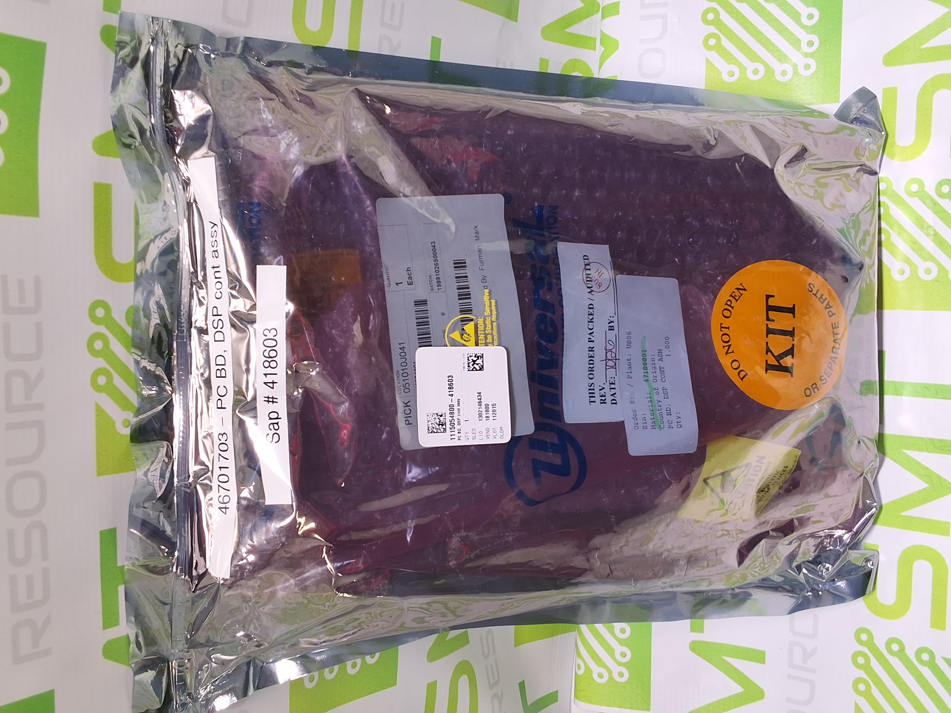 UNIVERSAL INSTRUMENTS 46701703 DSP CONTROL ASSEMBLY BOARD - BRAND NEW