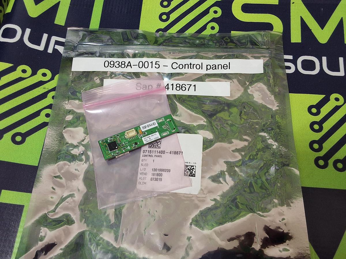 UNIVERSAL INSTRUMENTS 0938A-0015 CONTROL PANEL - NEW