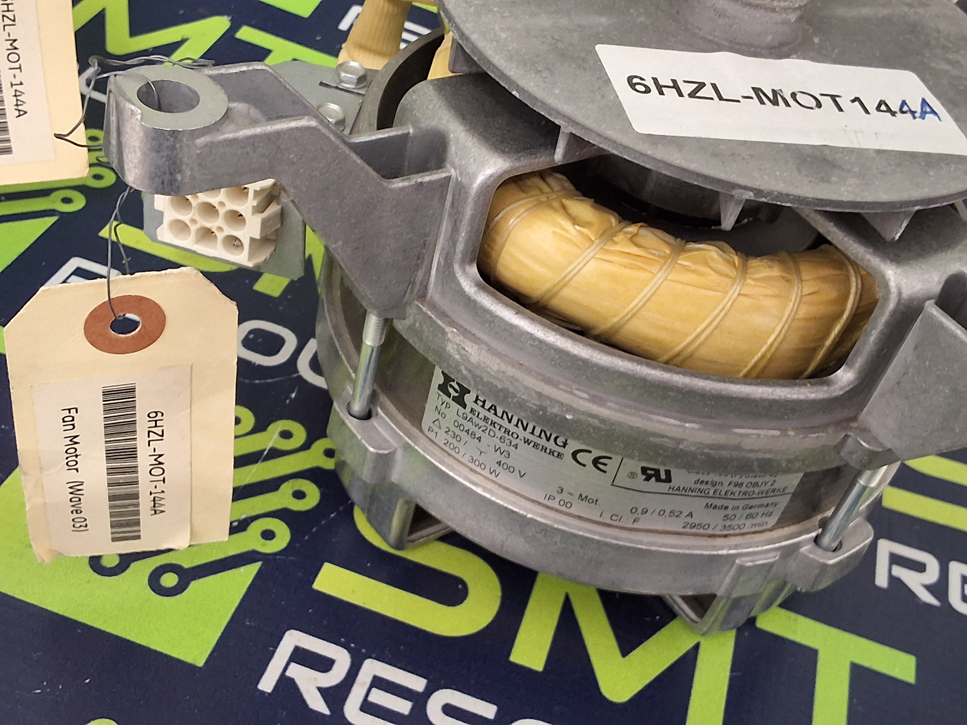 HANNING ELEKTRO-WERKE L9Aw2D-634 INDUSTRIAL FAN AND BLOWER MOTOR (ERSA WAVE 03) 6HZL-MOT-144A