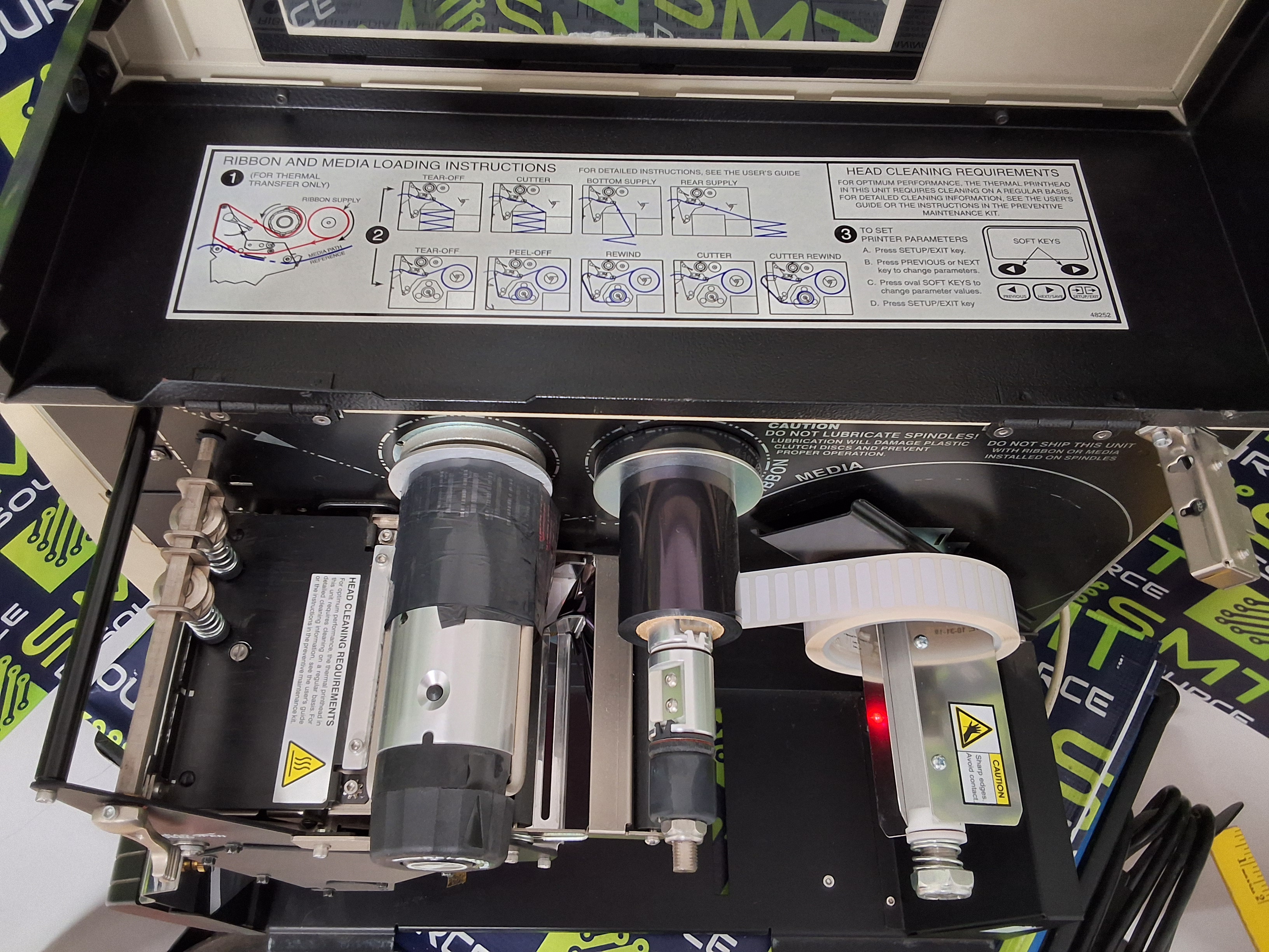 Used ZEBRA 110Xi4 INDUSTRIAL THERMAL TRANSFER BARCODE LABLE PRINTER