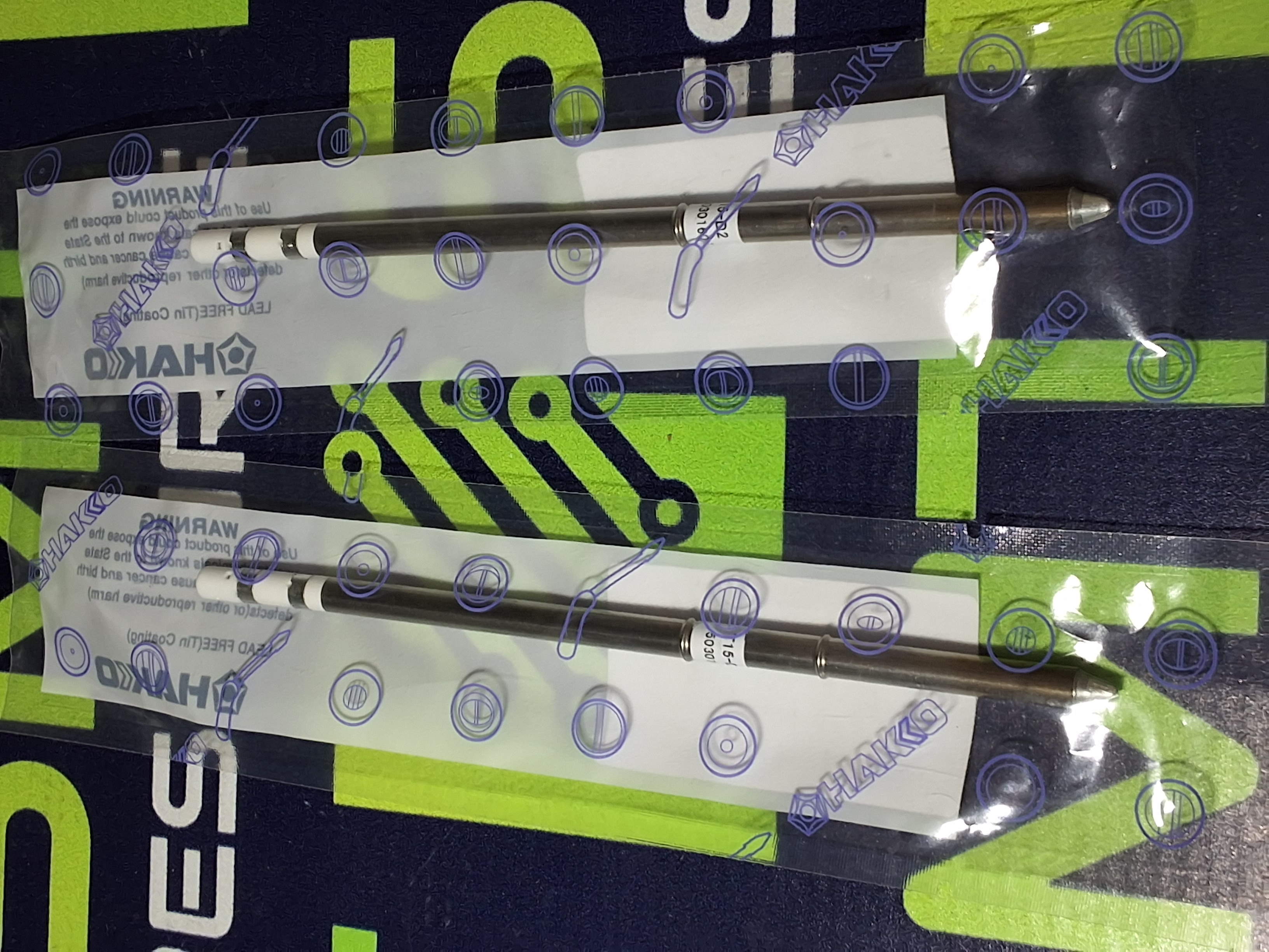 HAKKO T15-D2 SOLDERING TIP; CHISEL 2.0 x 5mm - LOT OF 2 - BRAND NEW