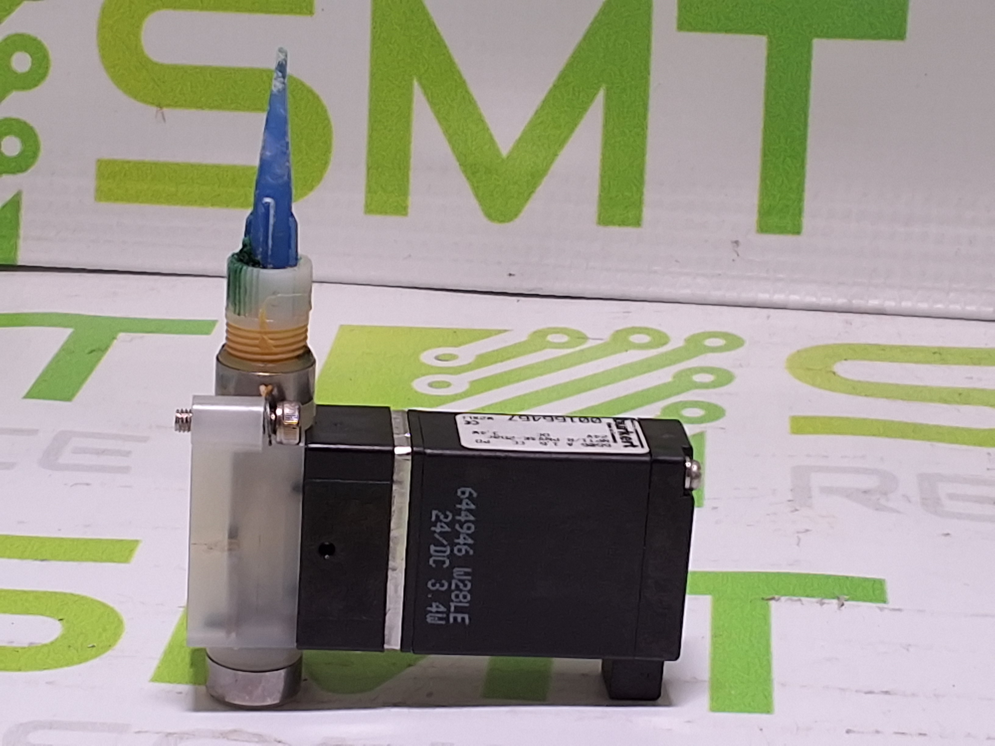 Used BURKERT 00166467 PNEUMATIC SOLENOID VALVE 24V WITH NOZZLE