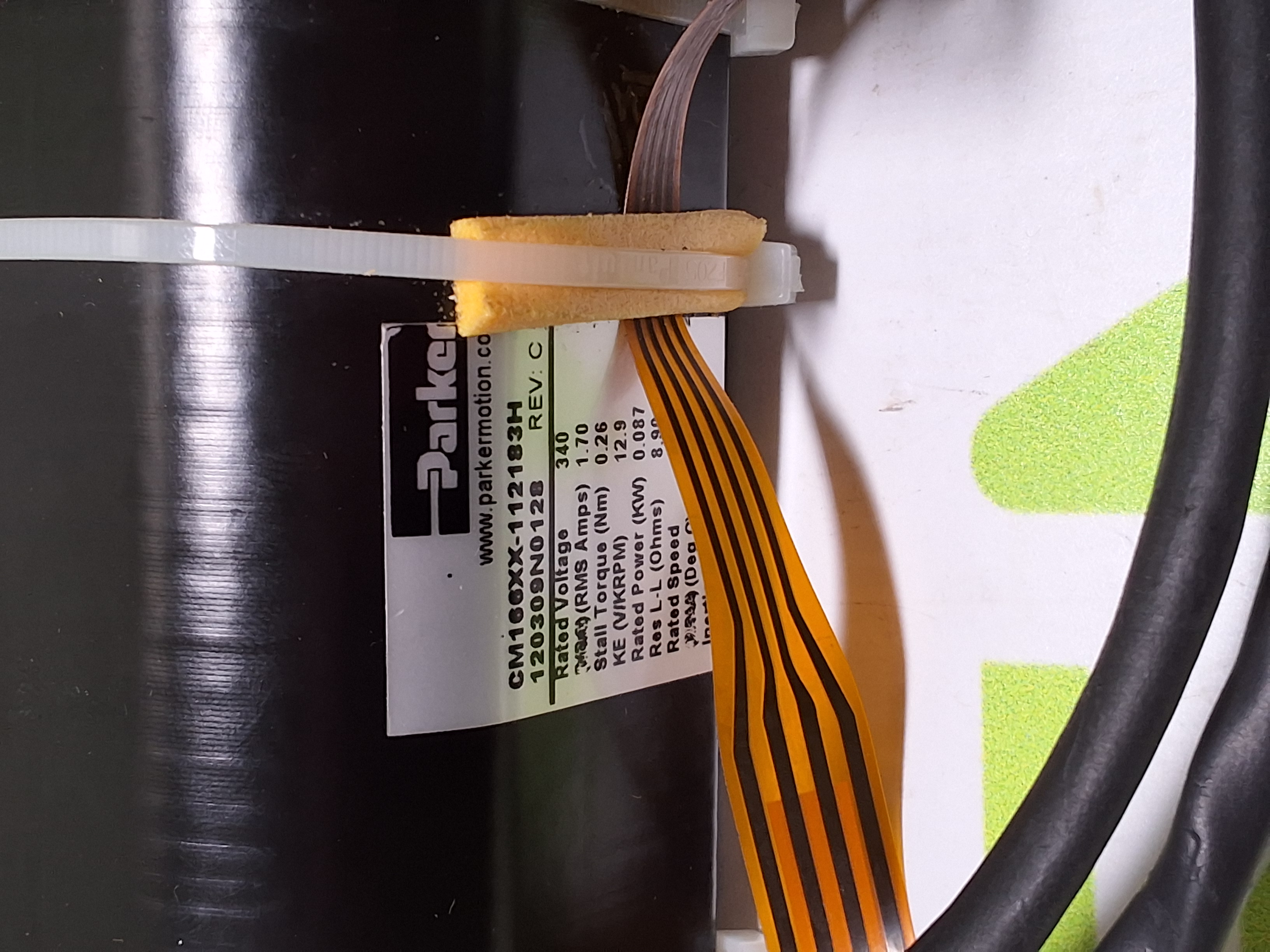 Used PARKER CM166XX-112183H SERVO MOTOR WITH 3064A001-5000-8 ENCODER