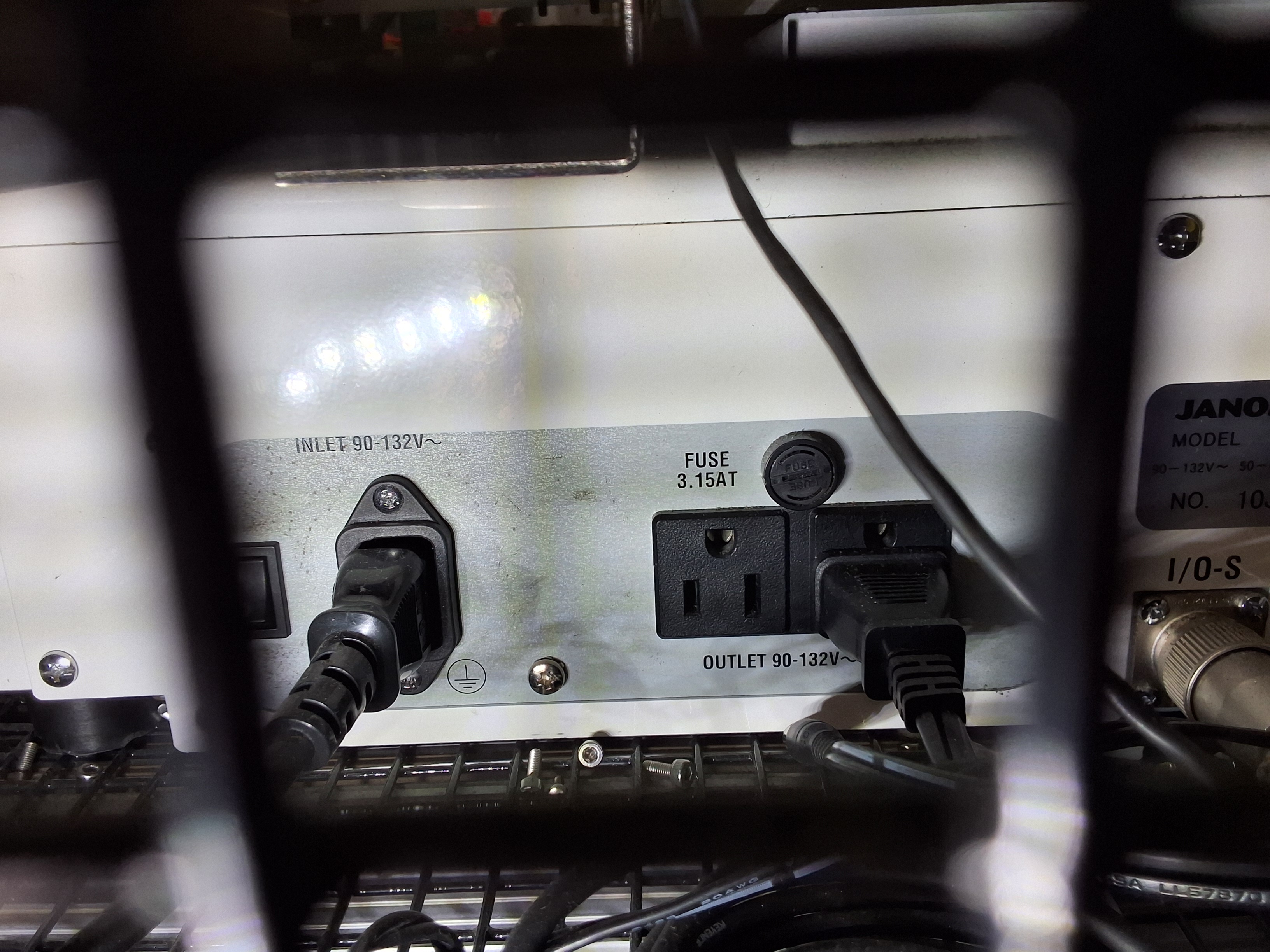 Used JANOME JR 2300NE SCREW DRIVING ROBOT DISPENSING SYSTEM WITH ROLLING CAGE JR2303NE