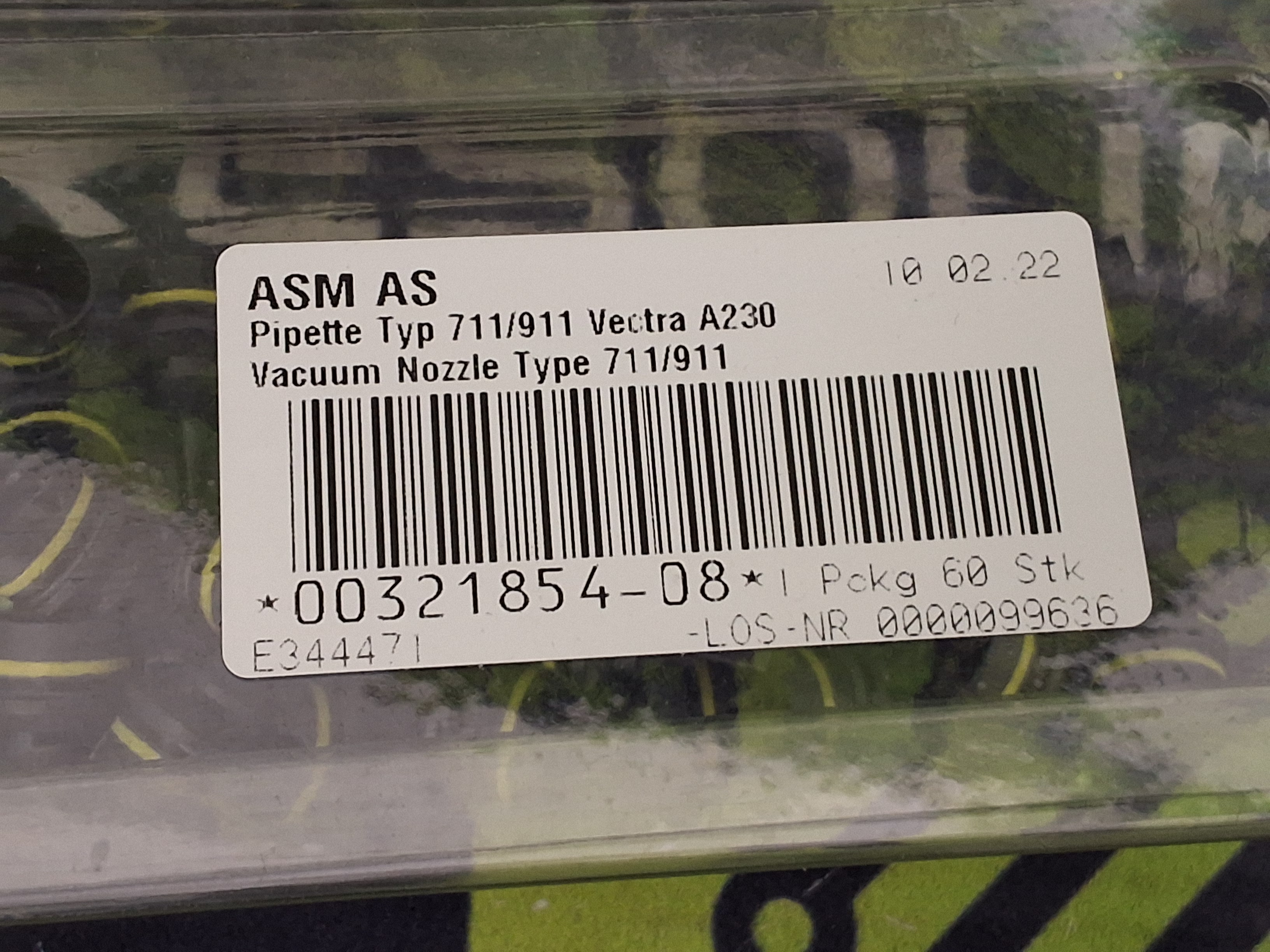 SIEMENS / ASM SIPLACE 00321854-08 TYPE 711 / 911 VECTRA A230 VACUUM NOZZLE LOT OF 88 - BRAND NEW