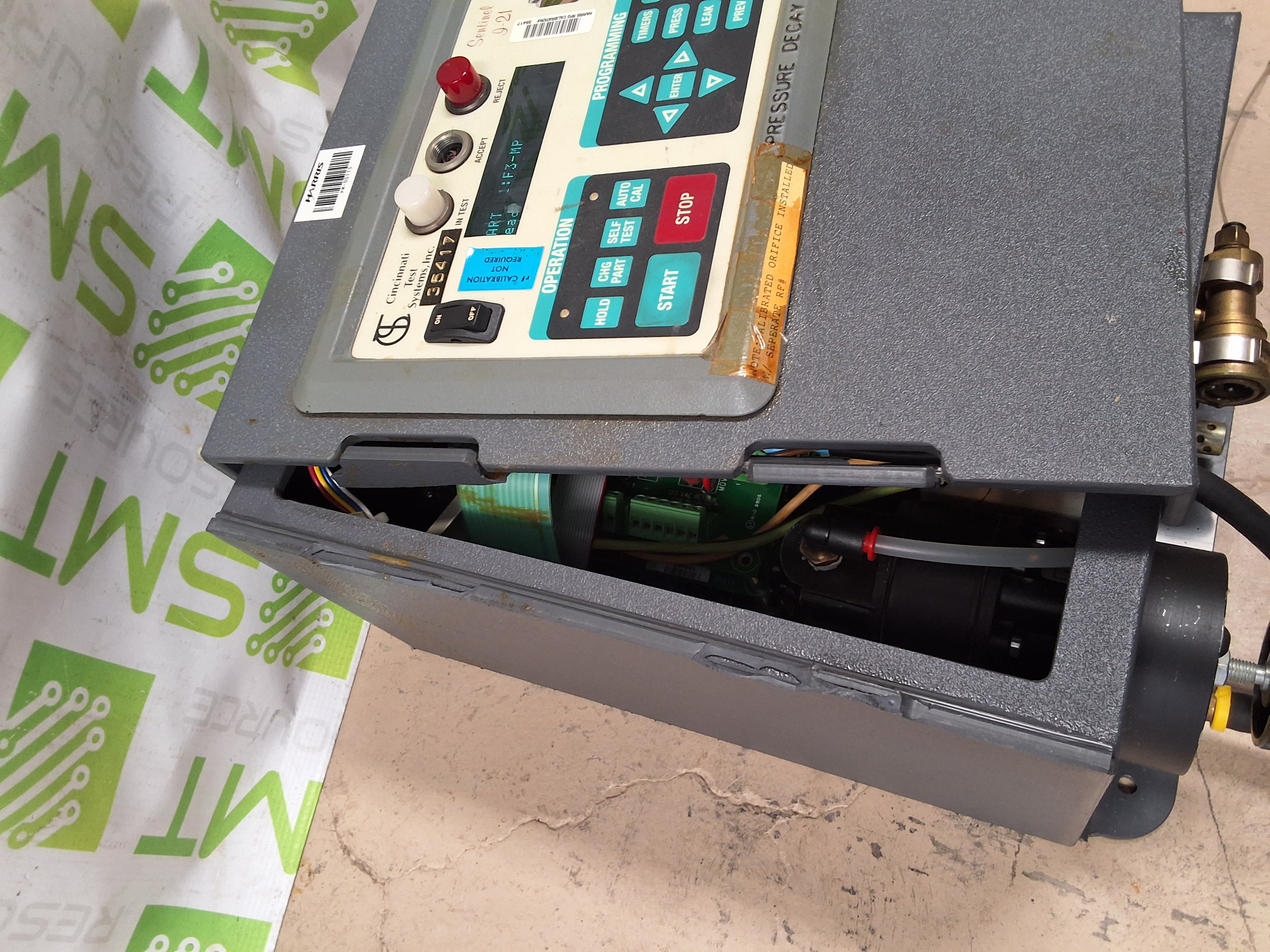 Used CINCINNATI TEST SYSTEMS SENTINEL I-21 PRESSURE DECAY LEAK TESTER / INSTRUMENT I21-S-15