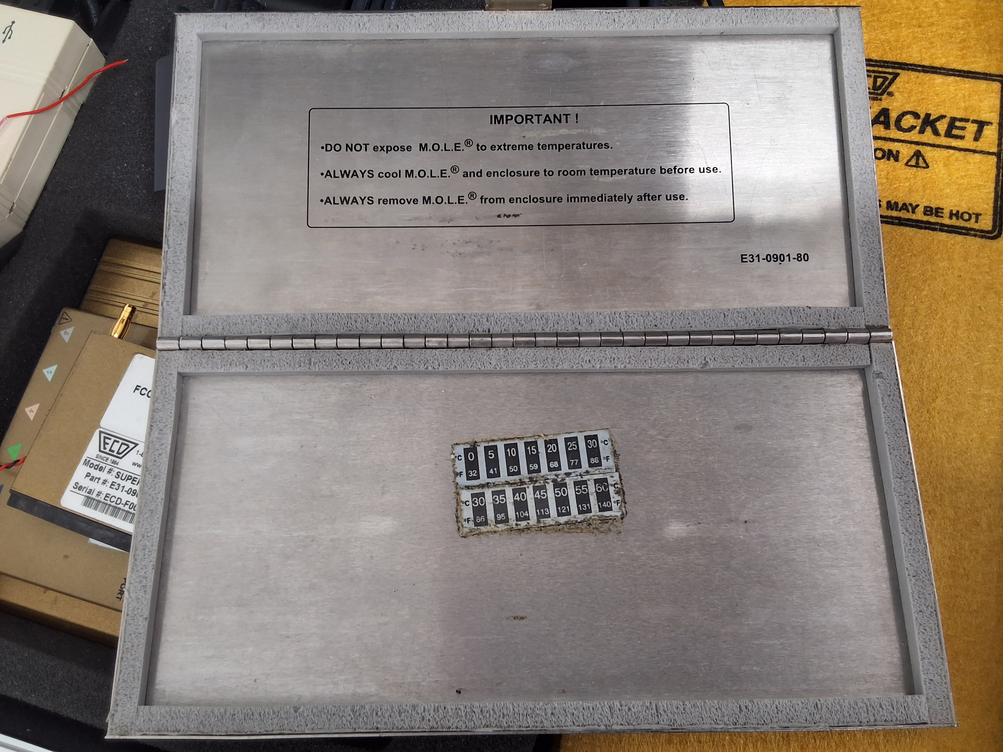 Used ECD SUPER M.O.L.E. GOLD THERMAL RADIO FREQUENCY PROFILER KIT E45-7647-45