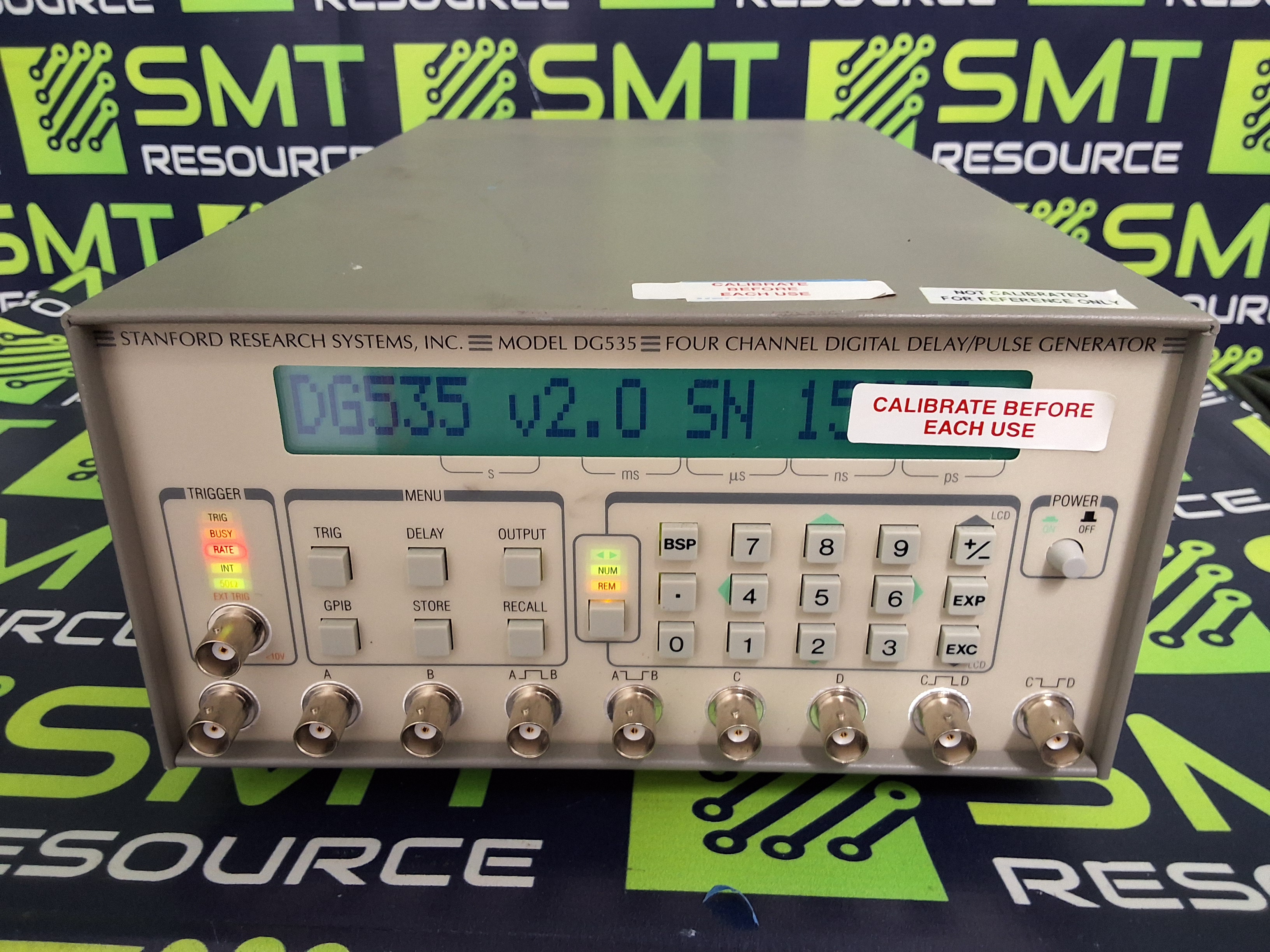 Used STANFORD RESEARCH SYSTEMS DG535 FOUR CHANNEL DIGITAL DELAY/PULSE GENERATOR