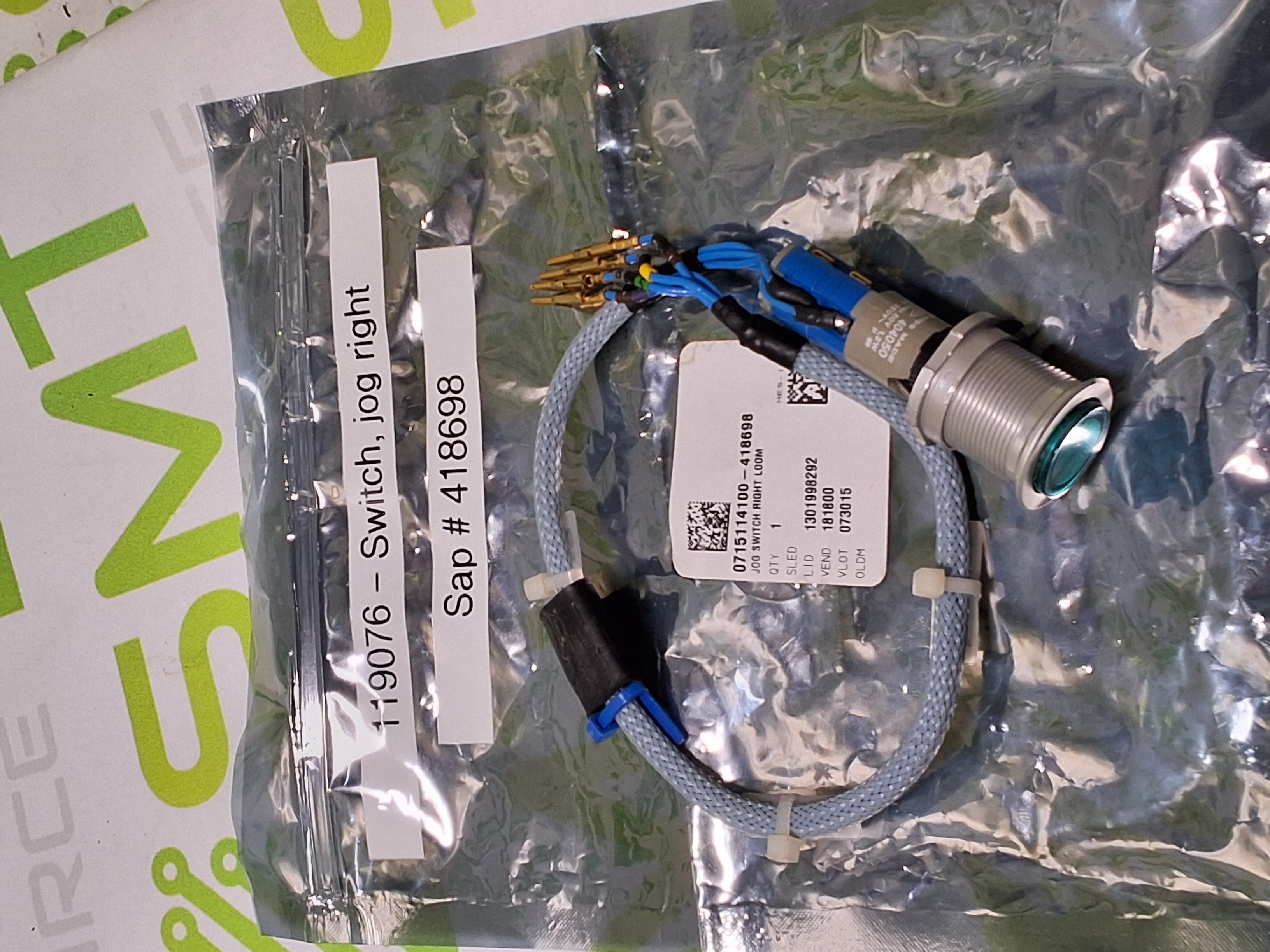 Used UNIVERSAL INSTRUMENTS 119076  JOG SWITCH RIGHT