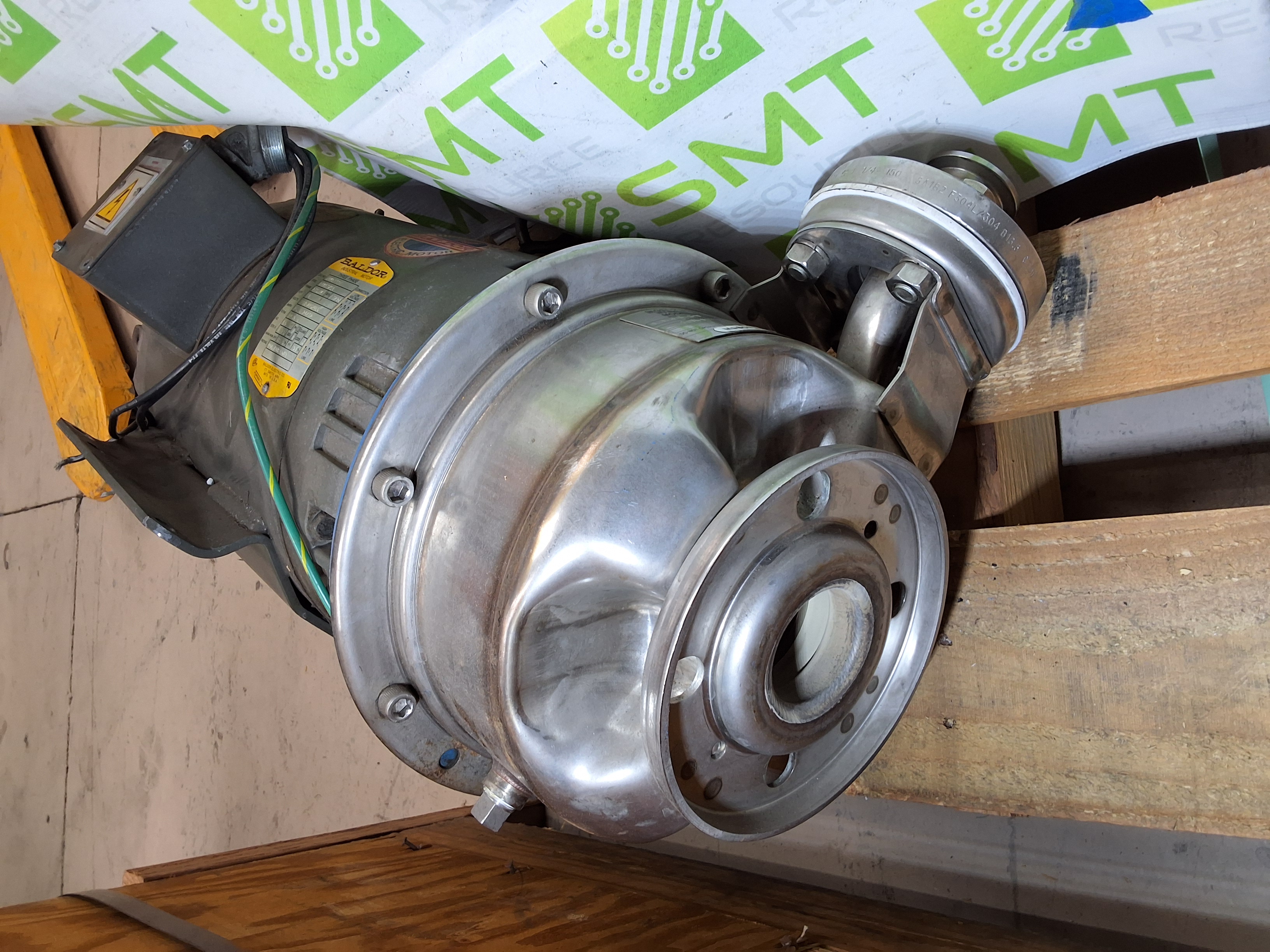 Used BALDOR JMM3711T INDUSTRIAL MOTOR 10HP, 3450RPM, 230/460V, 3PHASE, 215JM Frame, 60Hz