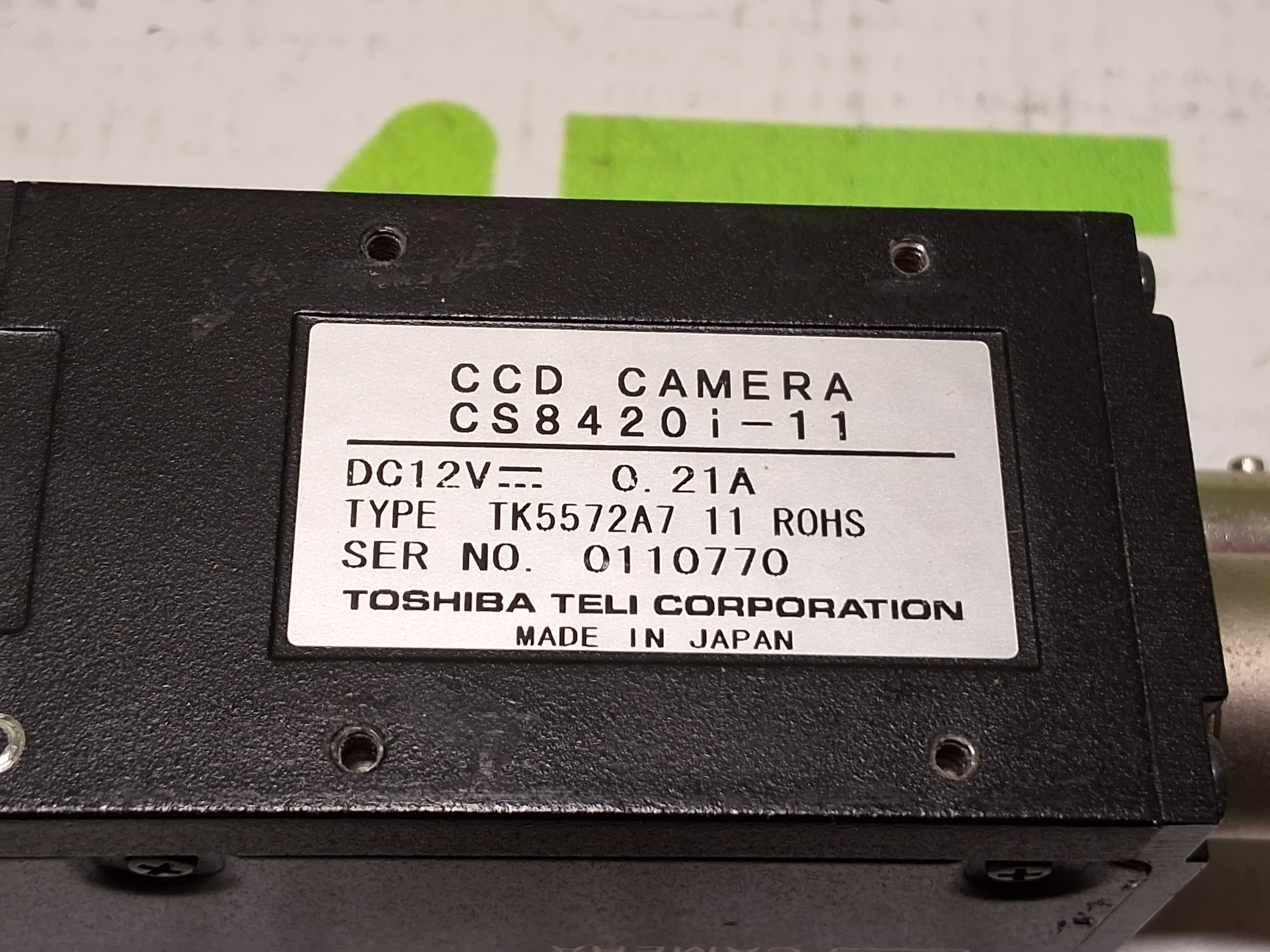 Used TOSHIBA CCD CAMERA CS8420i-11