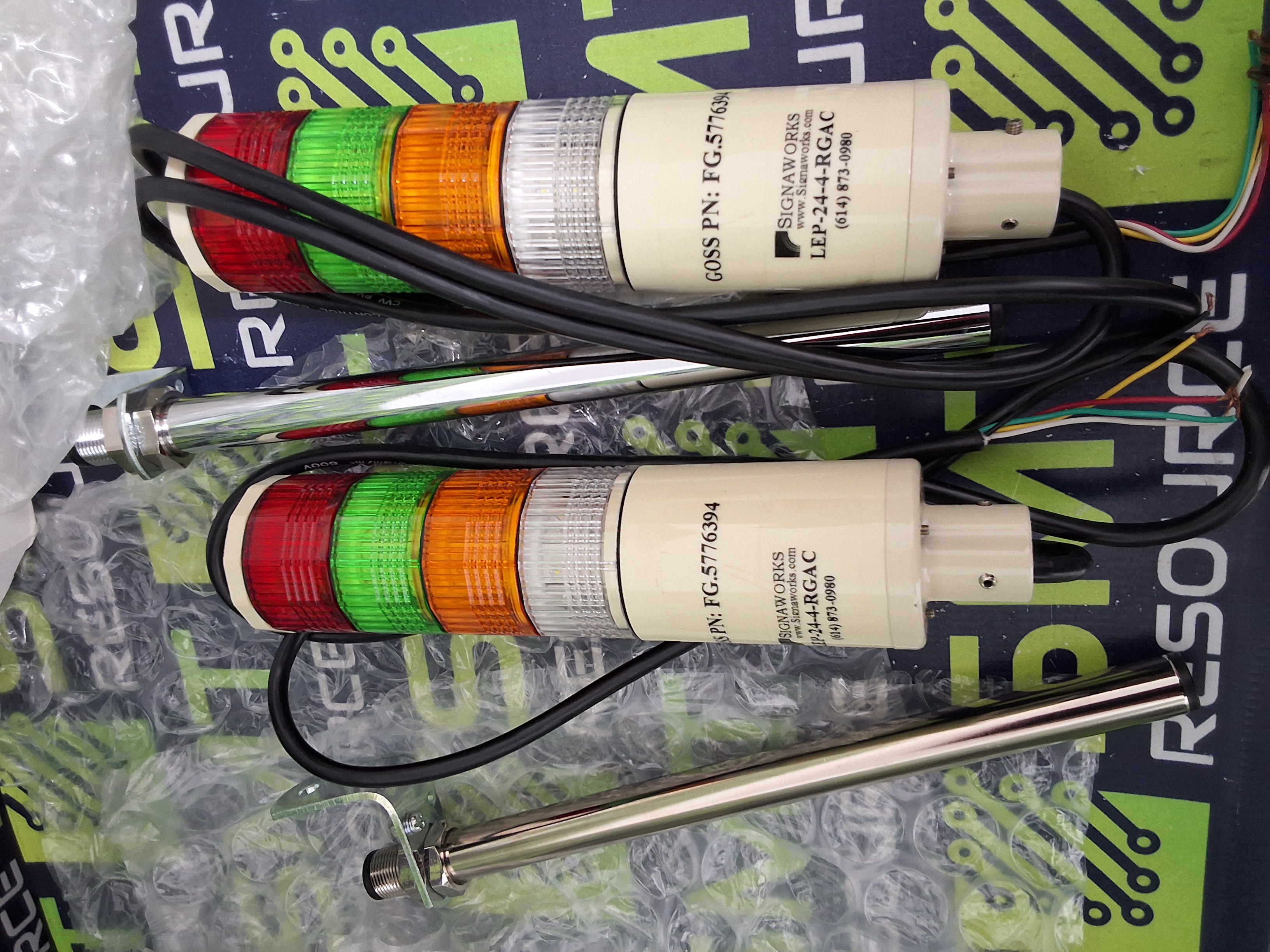 SIGNAWORKS LEP-24-4-RGAC SIGNAL TOWER STACK LIGHT LEP244RGAC - BRAND NEW