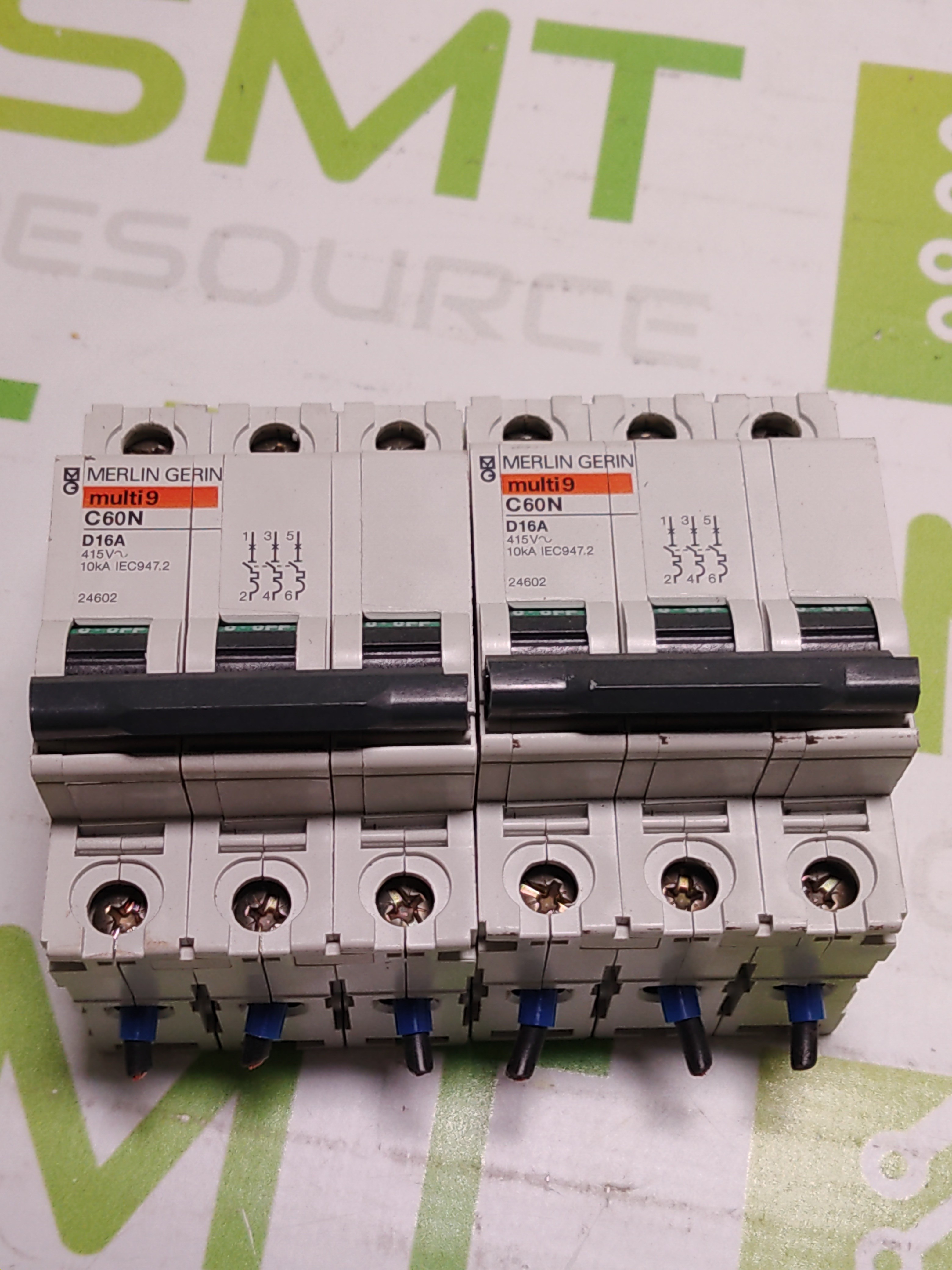 Used MERLIN GERIN MULTI9 C60N D16A 3 POLE CIRCUIT BREAKER 