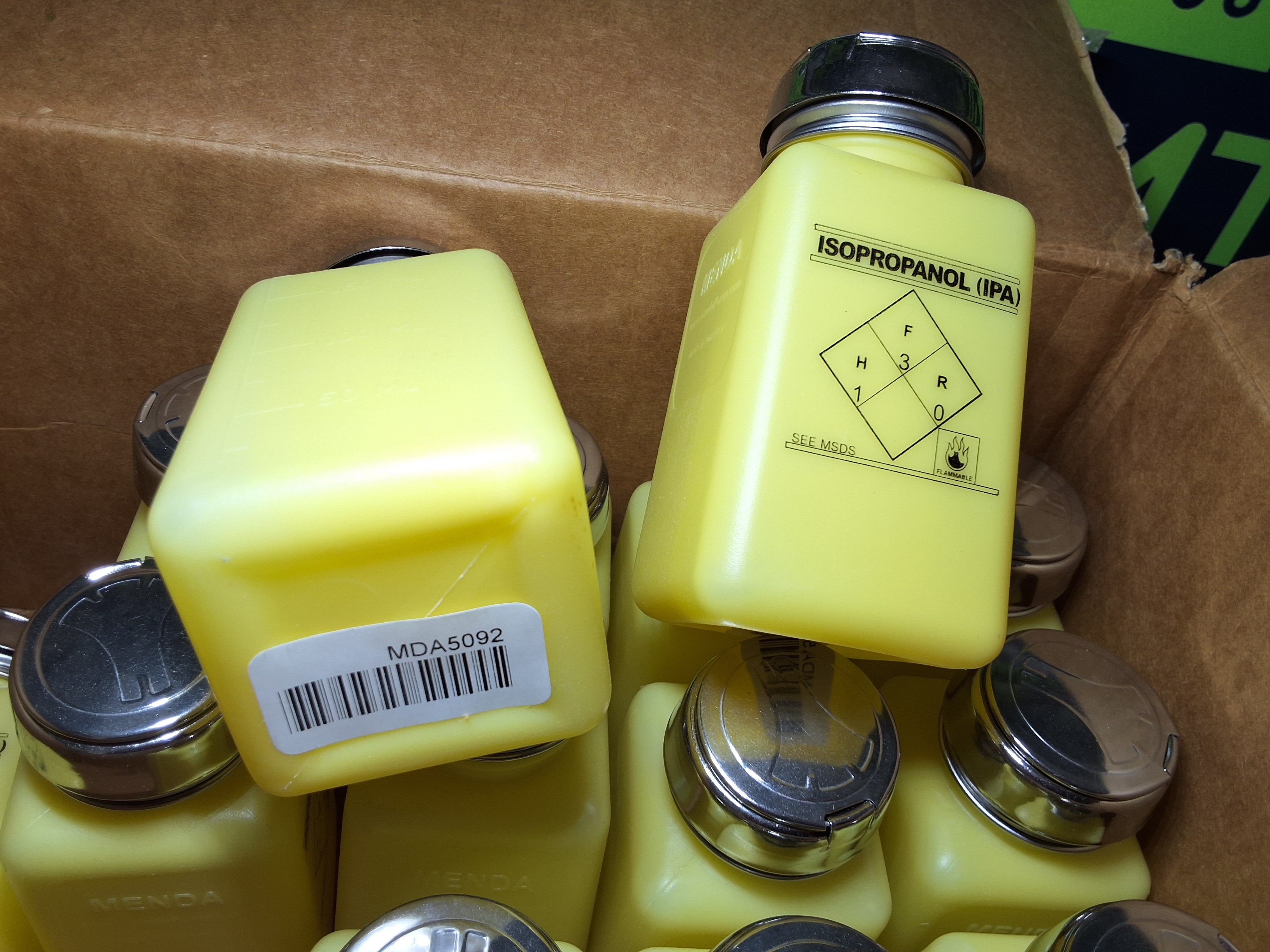 Used MENDA 6oz ONE-TOUCH LIQUID DISPENSER PUMP - BRAND NEW