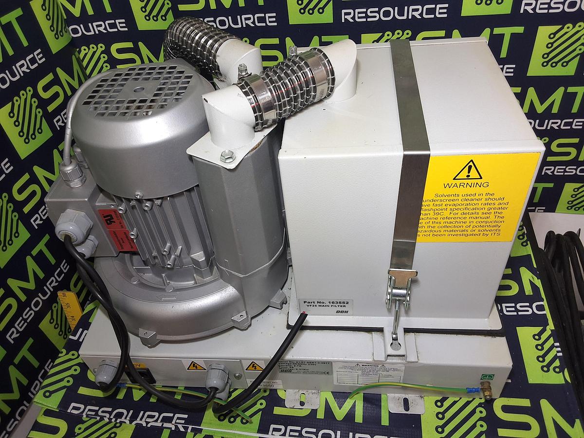 Used DEK 163552 VF25 MAIN FILTER SCREEN PRINTER VACUUM PUMP ASSEMBLY 163550