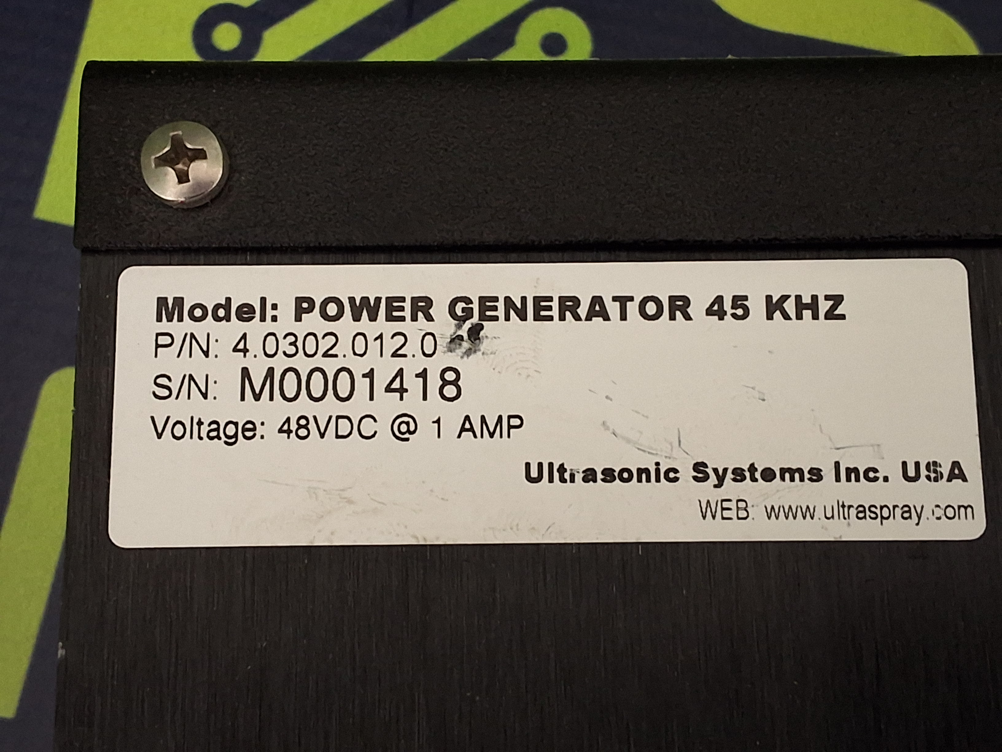 Used ULTRASONIC SYSTEMS 4.0302.012.0 USI POWER GENERATOR 