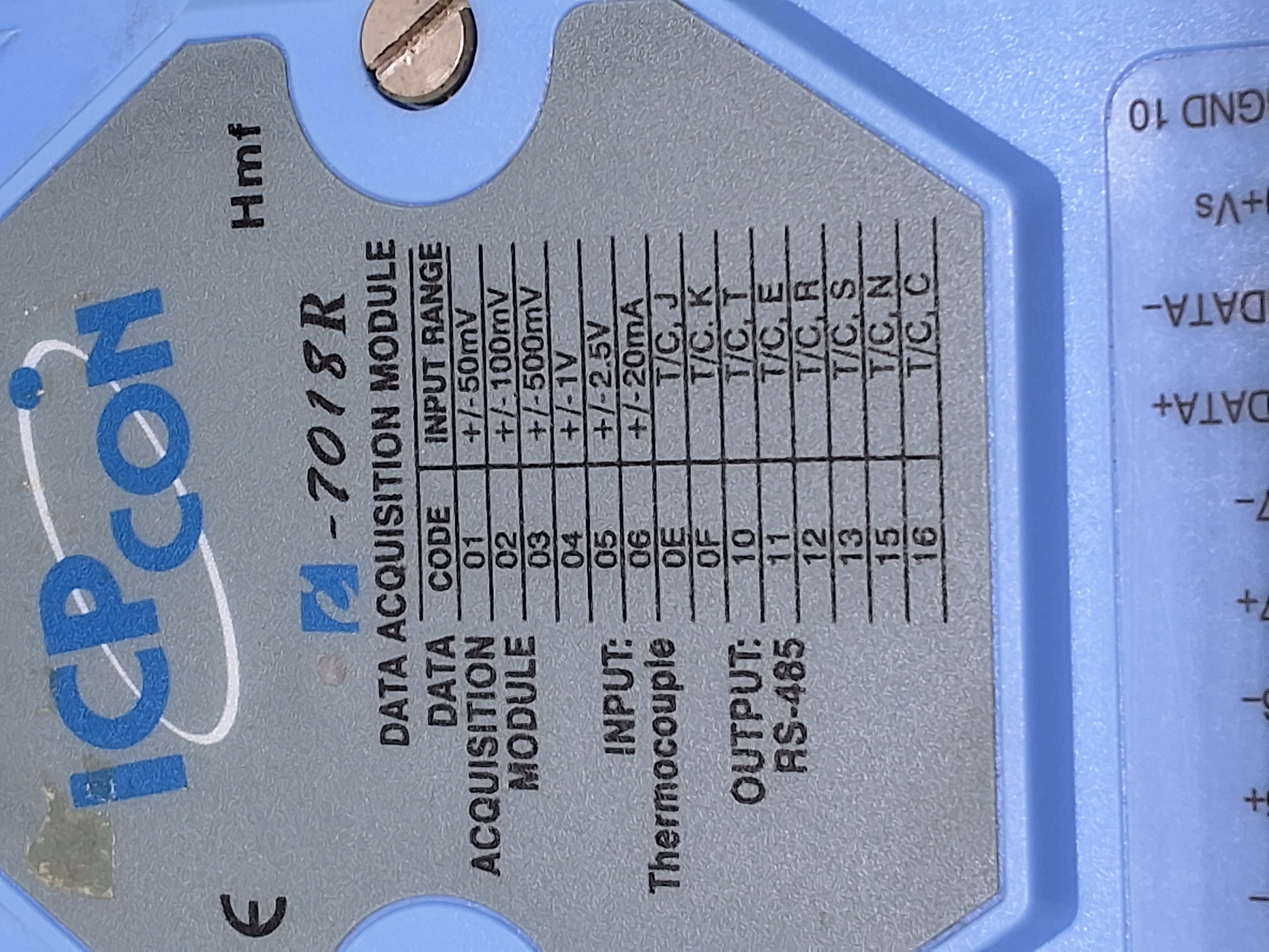 Used ICP CON I-7018R 8 CHANNEL VOLTAGE CURRENT THRERMOCOUPLE MODULE