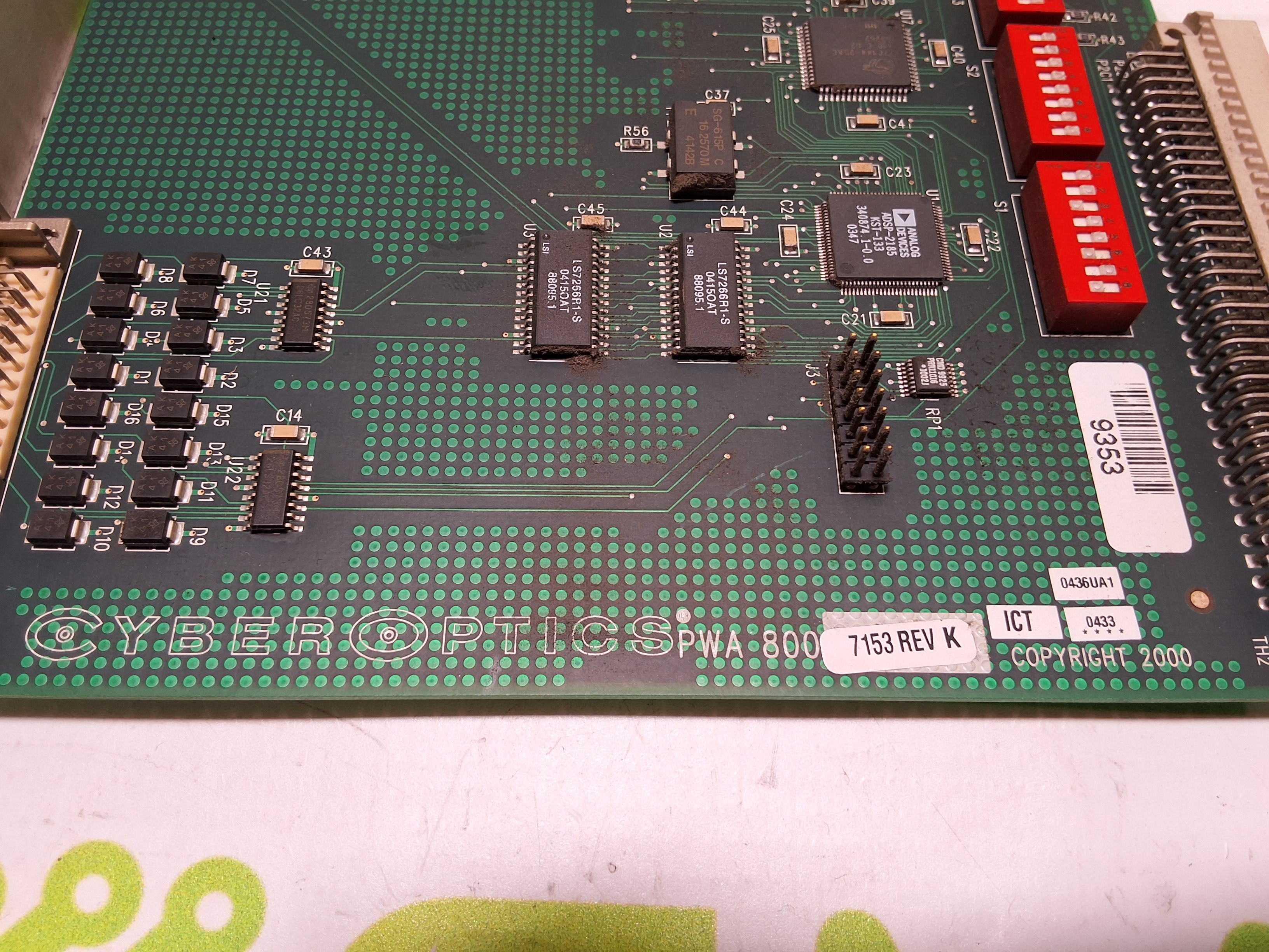 Used CYBEROPTICS 8007156 PWA 800 CIRCUIT BOARD ASSEMBLY 