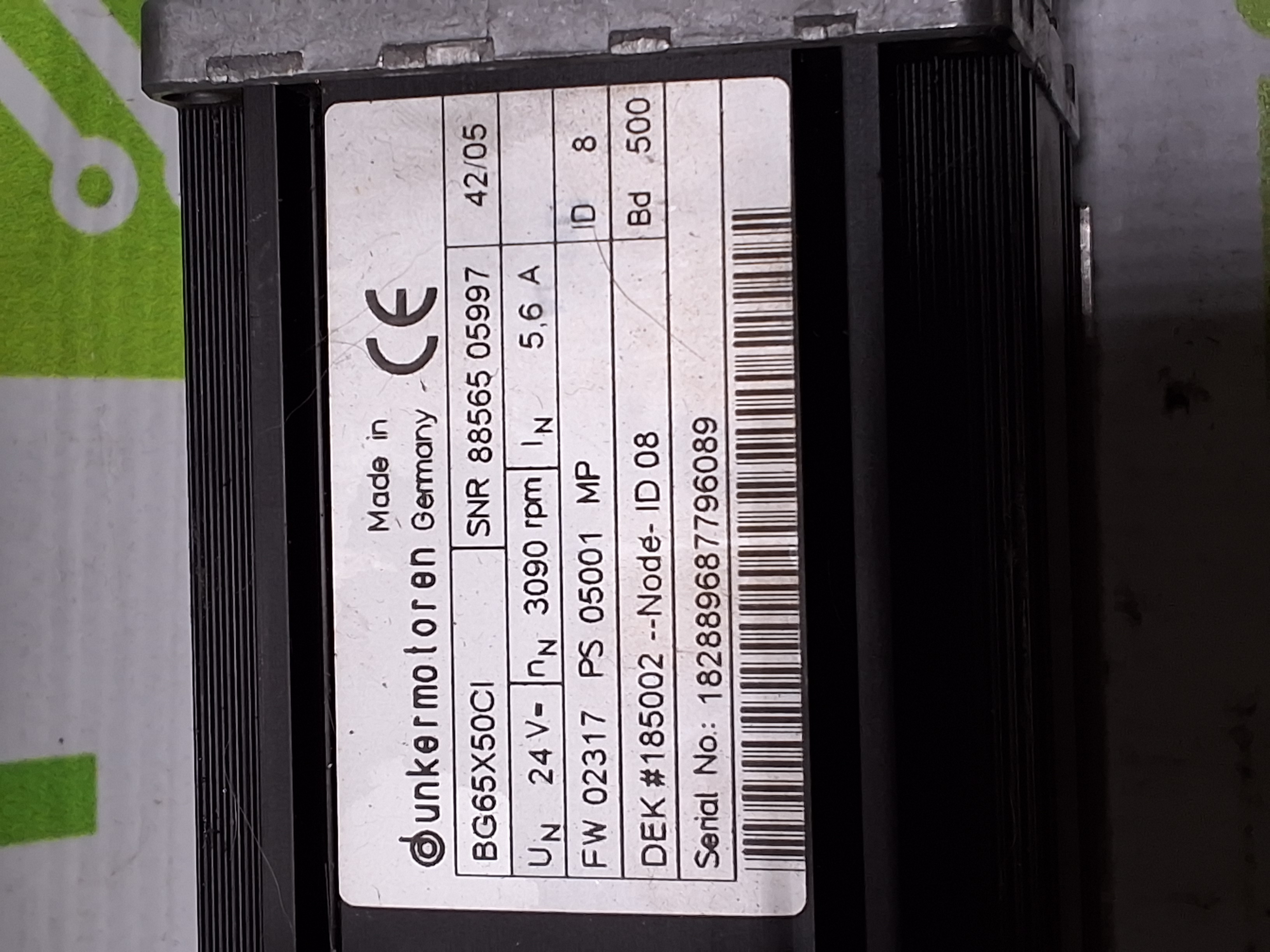 Used DUNKERMOTOREN BG65x50CI MOTOR WITH GPL65 GEAR REDUCER *NO PULLEY*