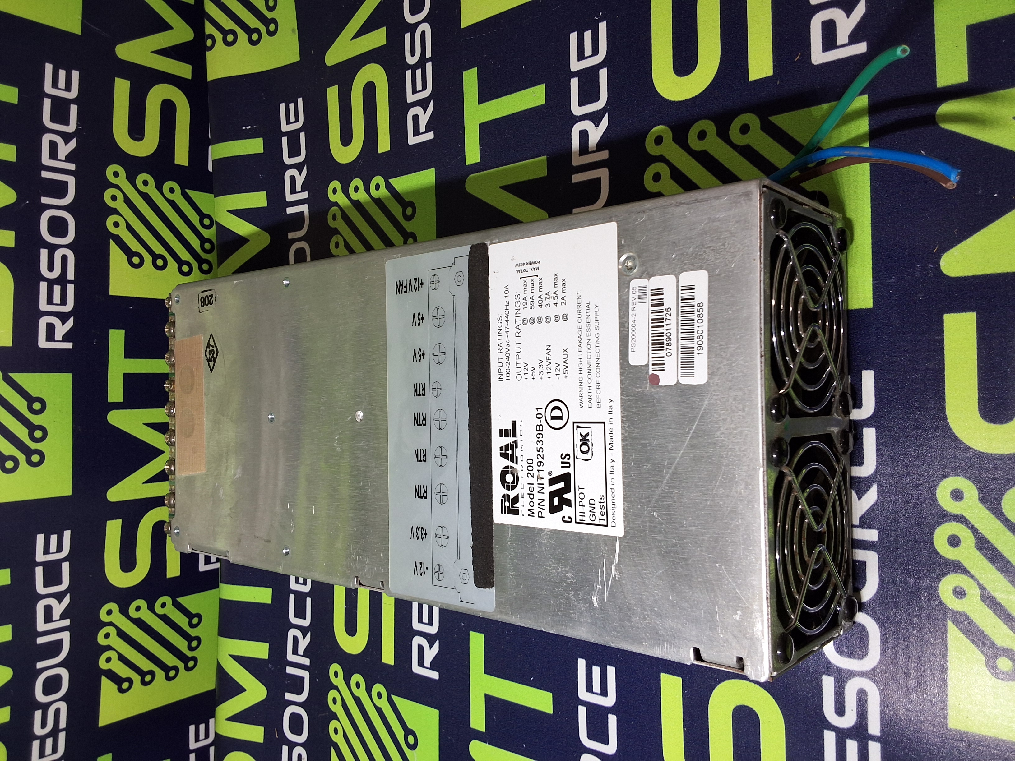 Used ROAL ELECTRONICS MODEL 200 P/N: NIT192539B-01 100-240VAC~47-440Hz 10A