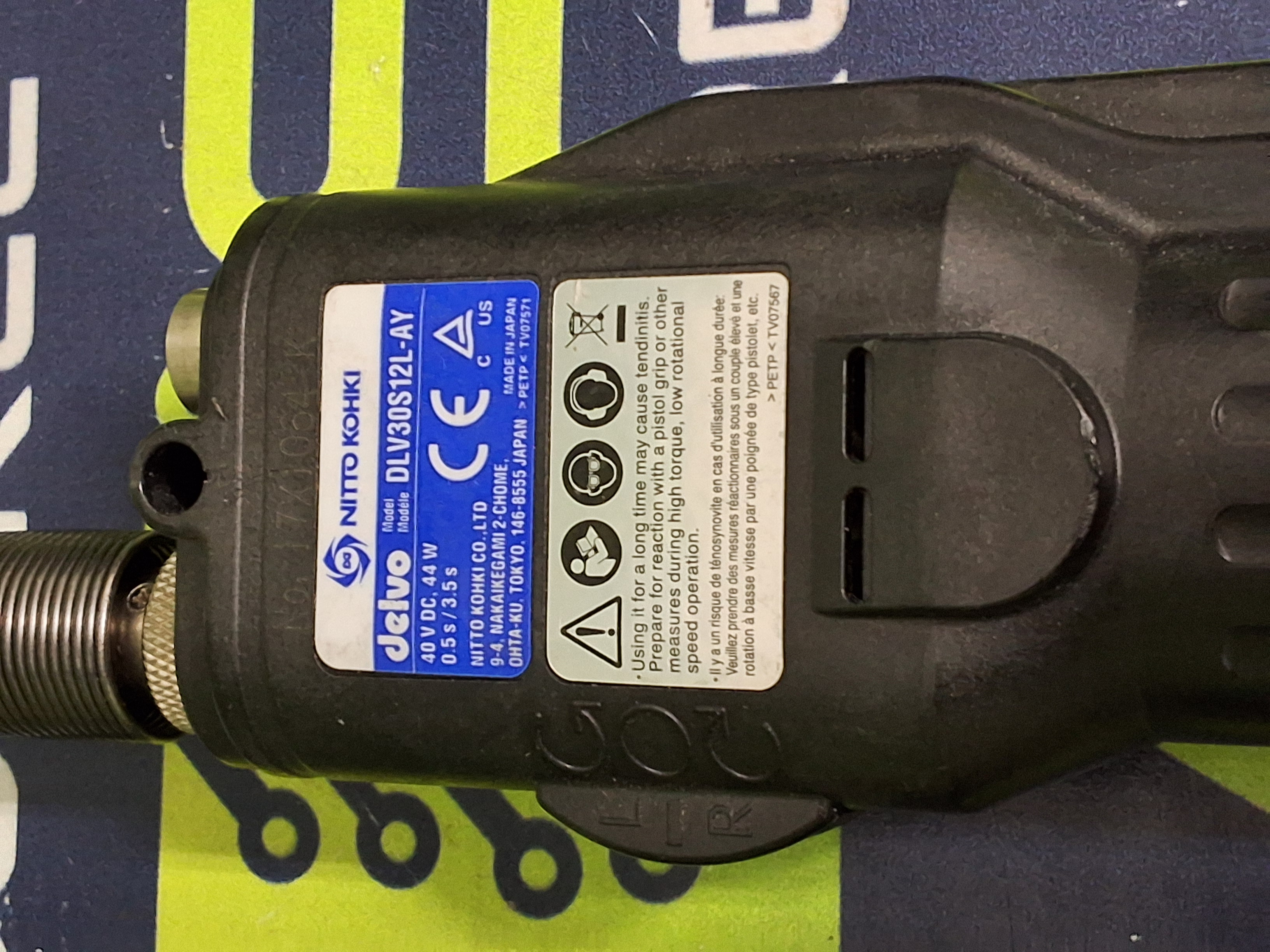 Used NITTO KOHKI DLV30S12L-AY ELECTRONIC SCREW DRIVER