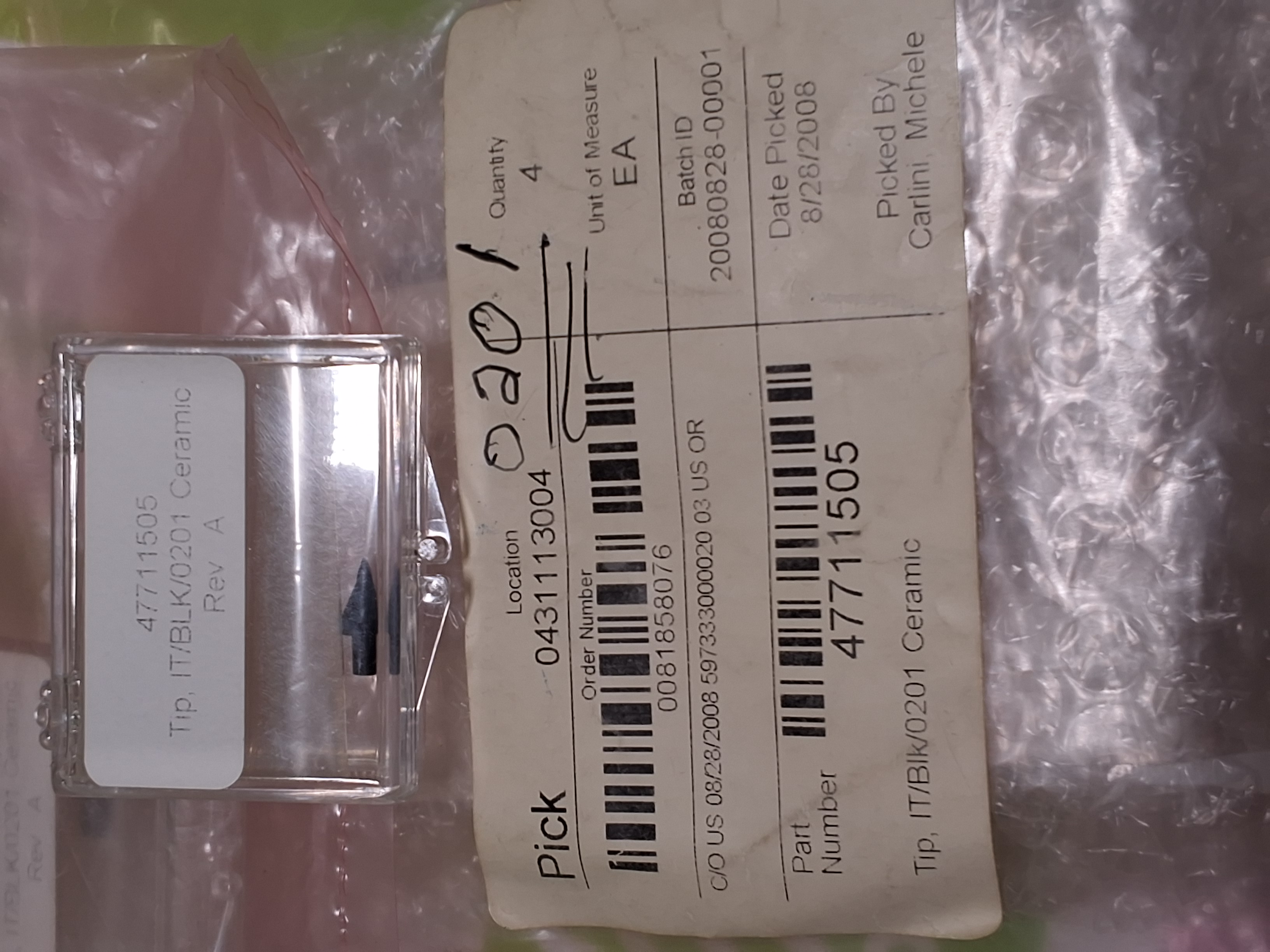 UNIVERSAL INSTRUMENTS 47711505 IT/BLK/0201 CERAMIC TIP - BRAND NEW