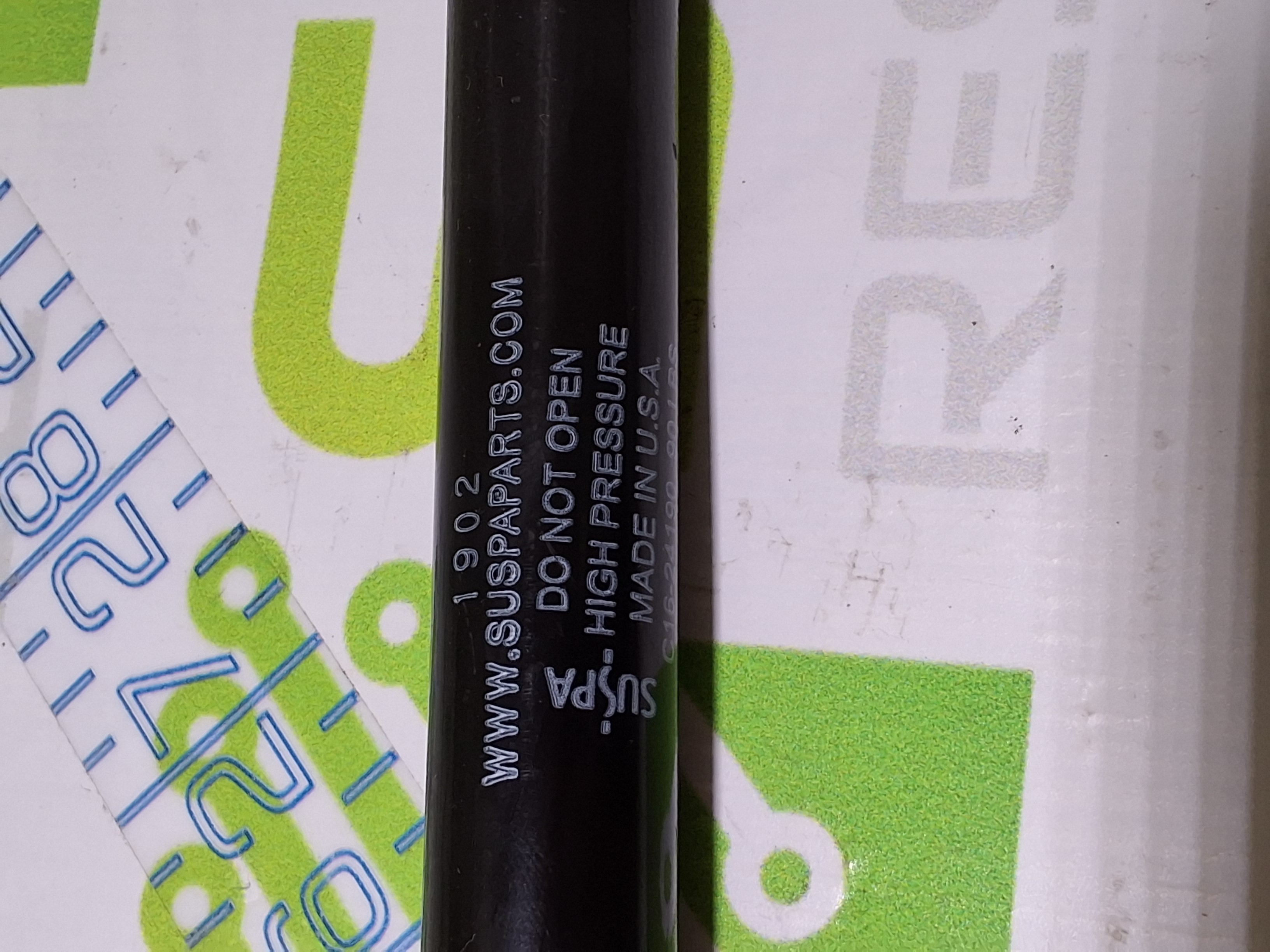 Used SUSPA C16-24190 HIGH PRESSURE 16" GAS SPRING - 90lbs LIMIT