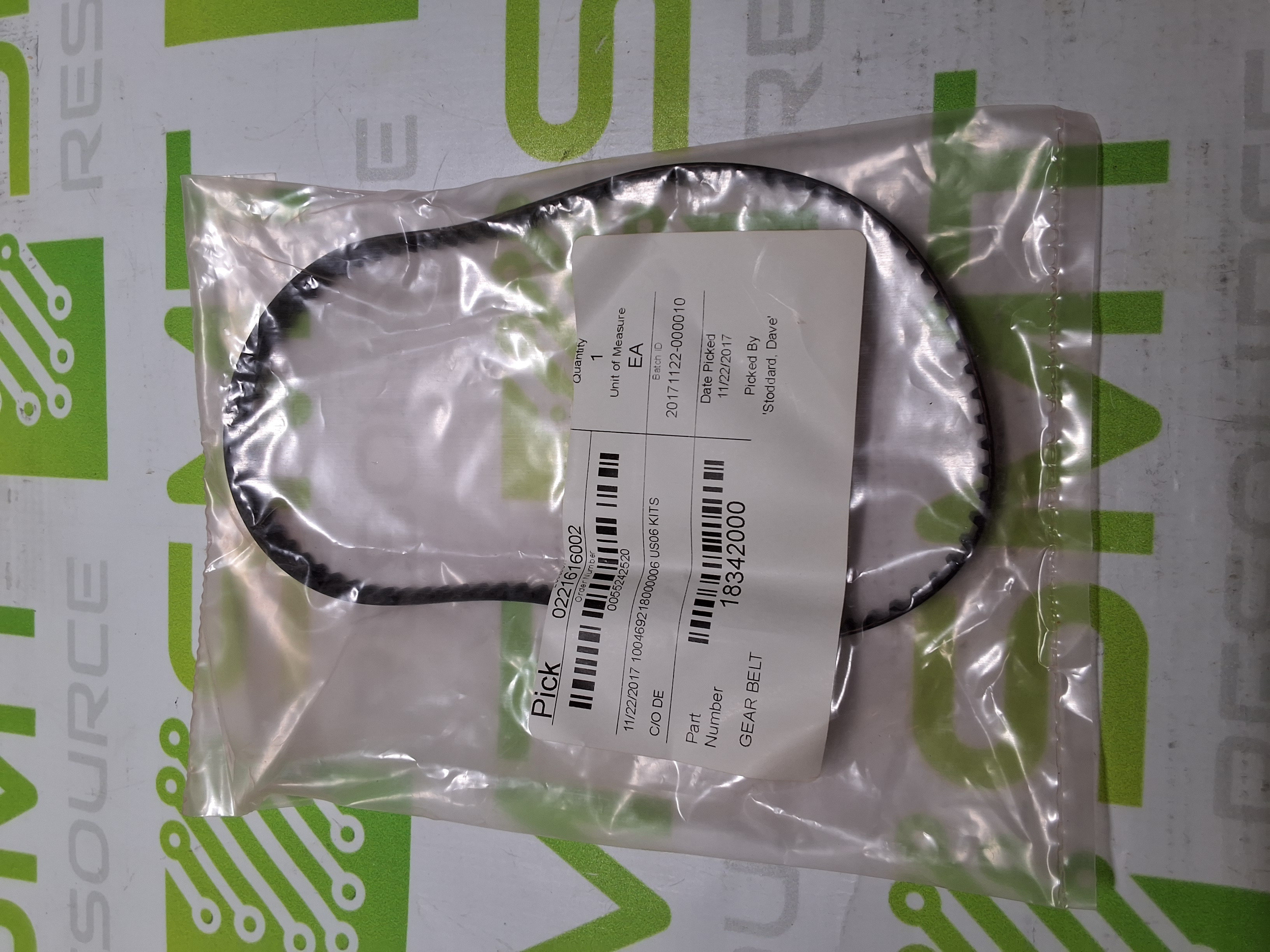 UNIVERSAL INSTRUMENTS 18342000 GEAR BELT - NEW