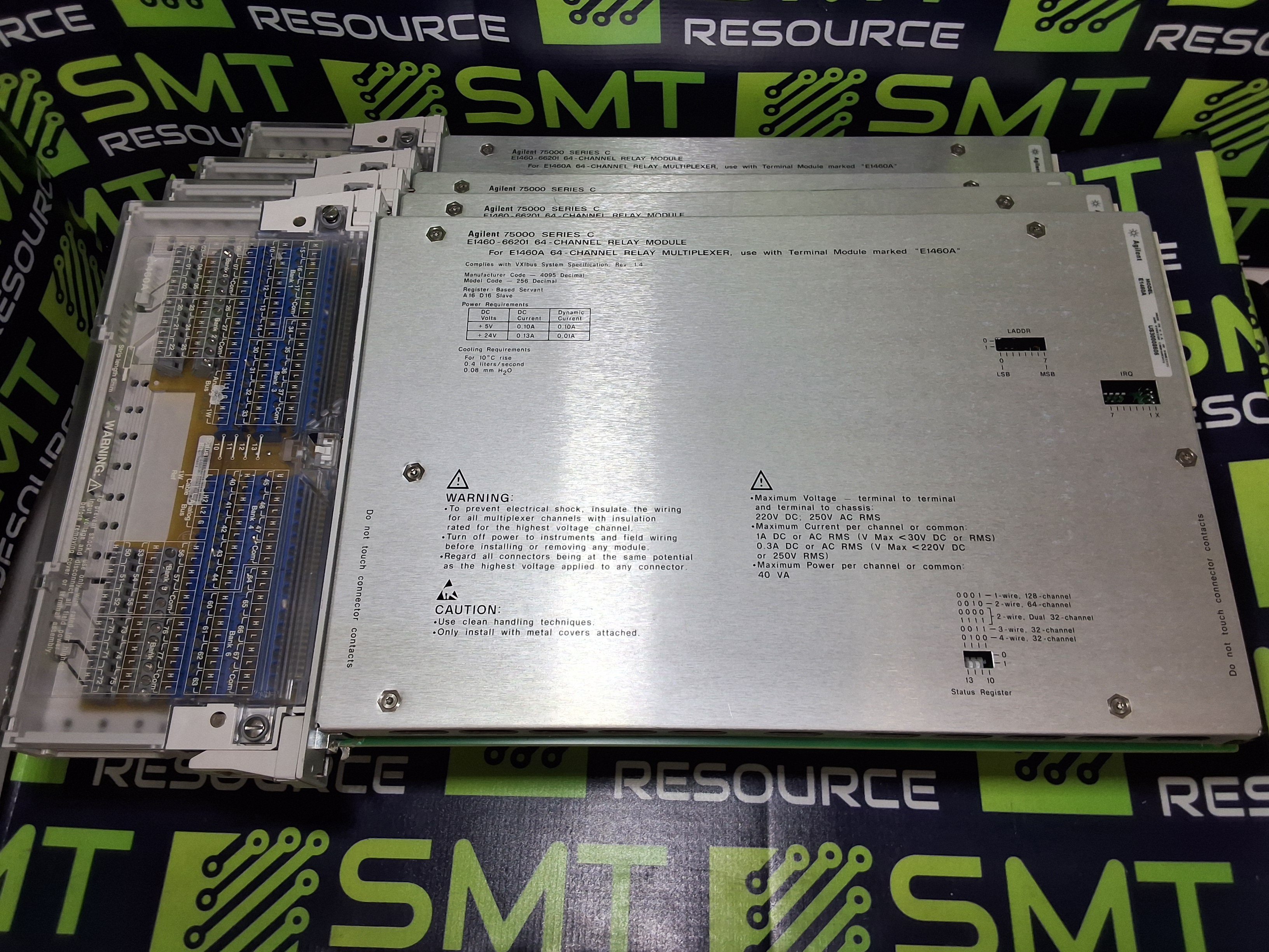 Used AGILENT 75000 SERIES C E1460-66201 64 - CHANNEL RELAY MODULE
