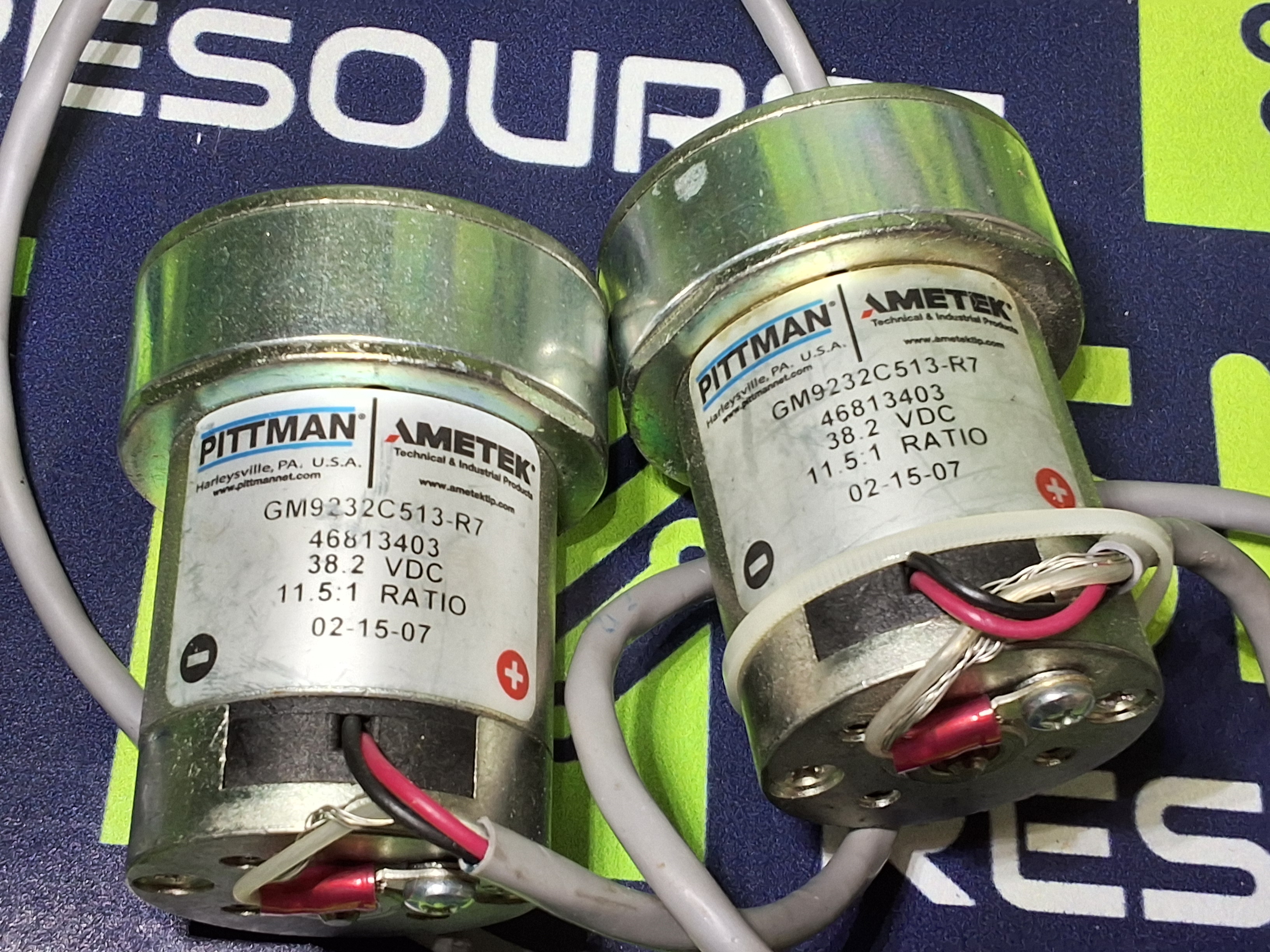 Used PITTMAN GM9232C513-R7 46813403 38.3 VDC 11.5:1 RATIO MOTOR