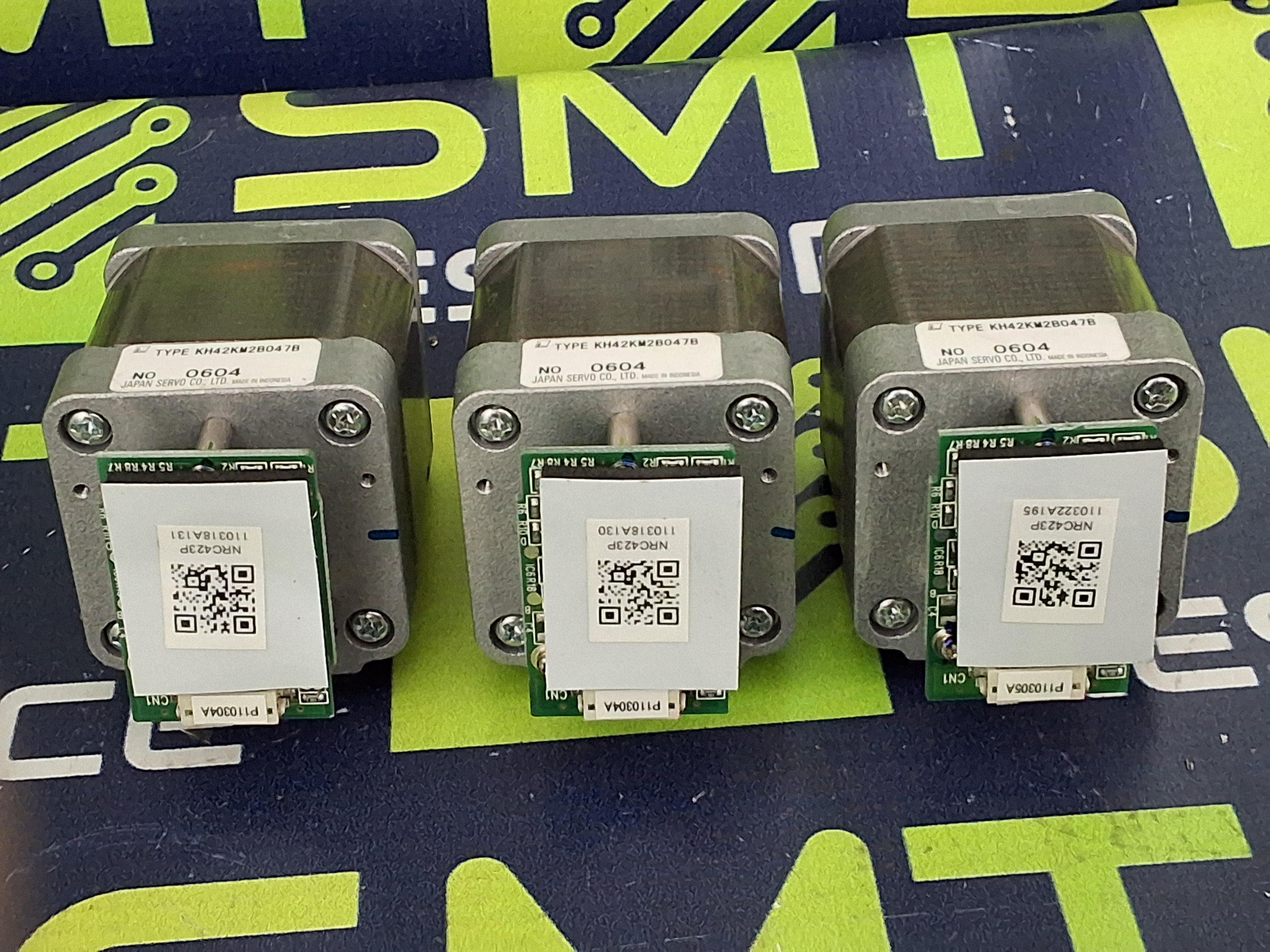 Used JAPAN SERVO CO. KH42KM2B047B 2-PHASE STEPPER MOTOR NO 0604 WITH GEARHEAD