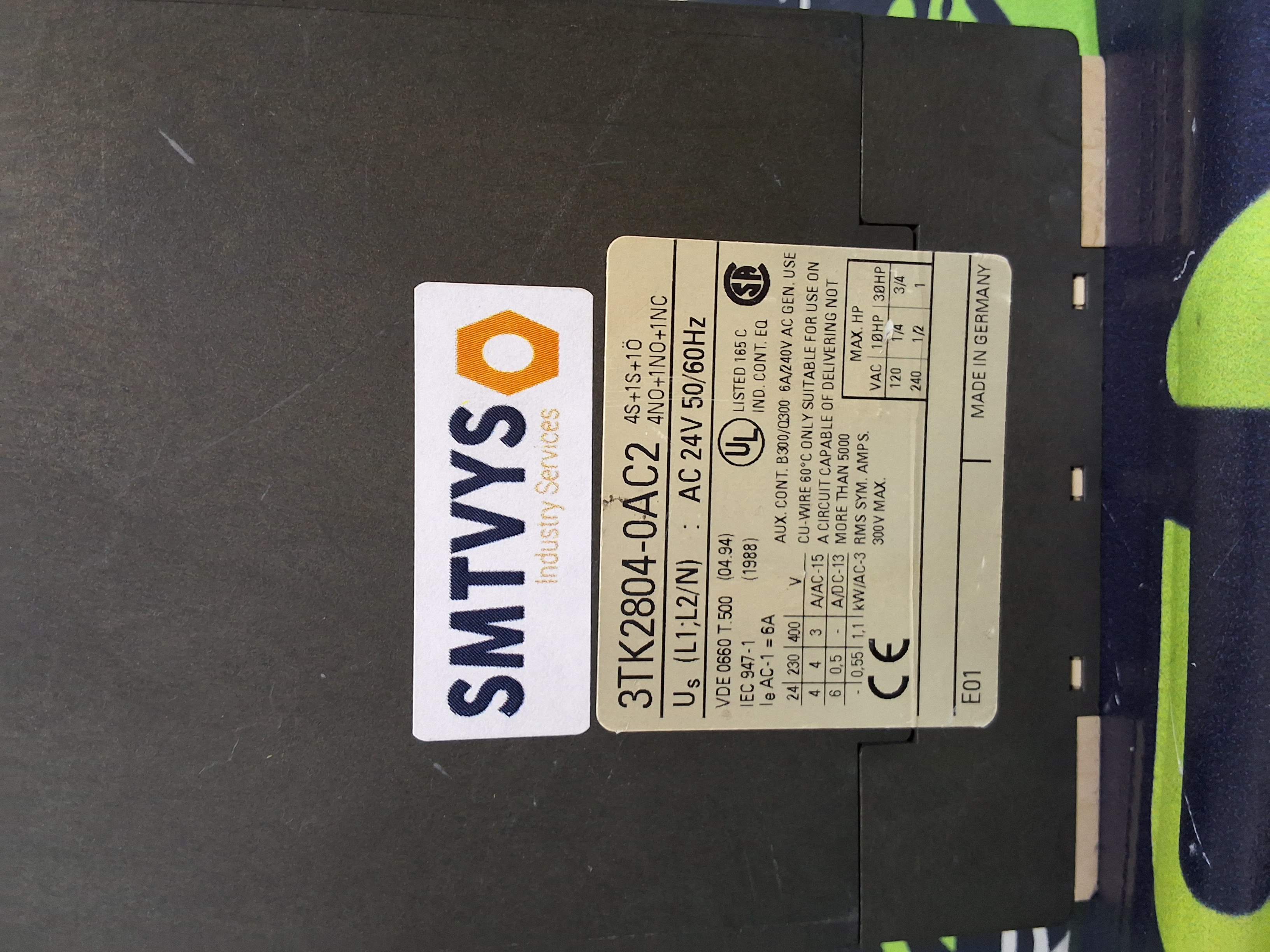 Used SIEMENS 3TK2804-0AC2 SAFETY CONTACTOR