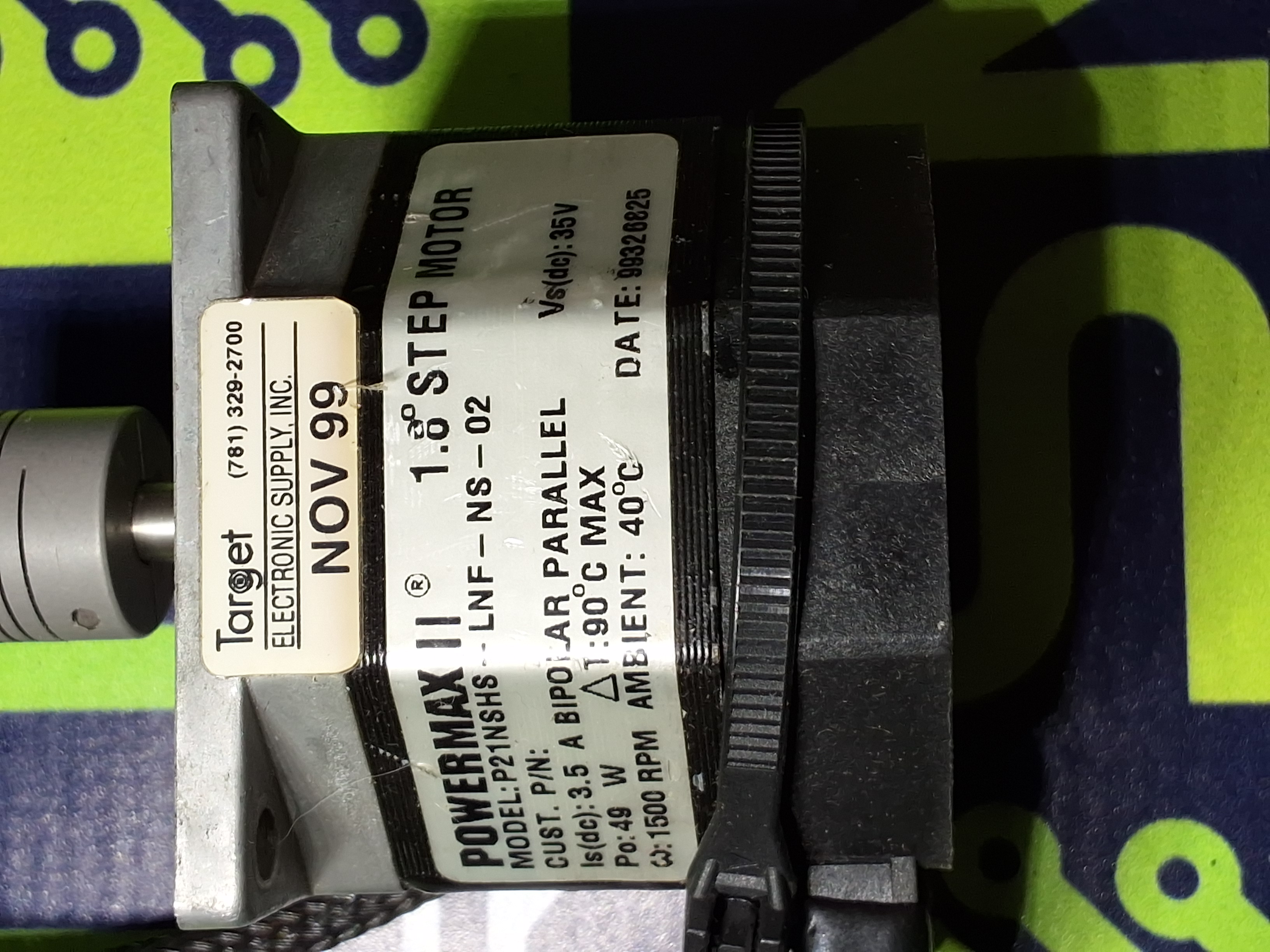 Used POWERMAX II P21NSHS-LNF-NS-02 STEP MOTOR