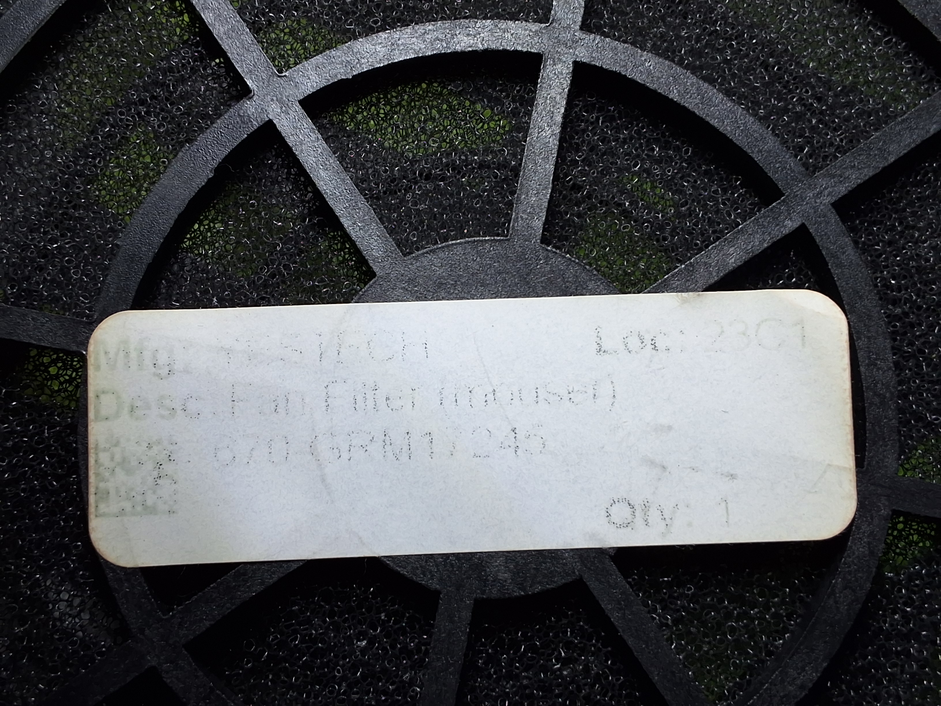 YESTECH 670 GRM 17245 FAN FILTER - LOT OF 4- BRAND NEW