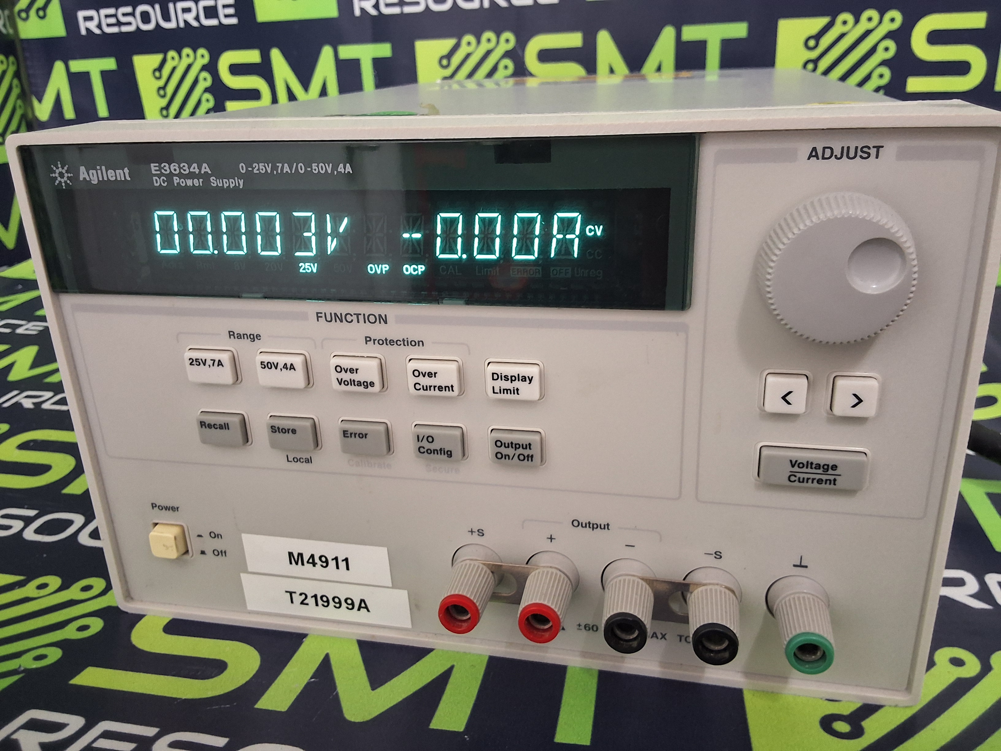 Used AGILENT E3634A DC POWER SUPPLY 0-25V 7A/0-50V 4A - TESTED & WORKING