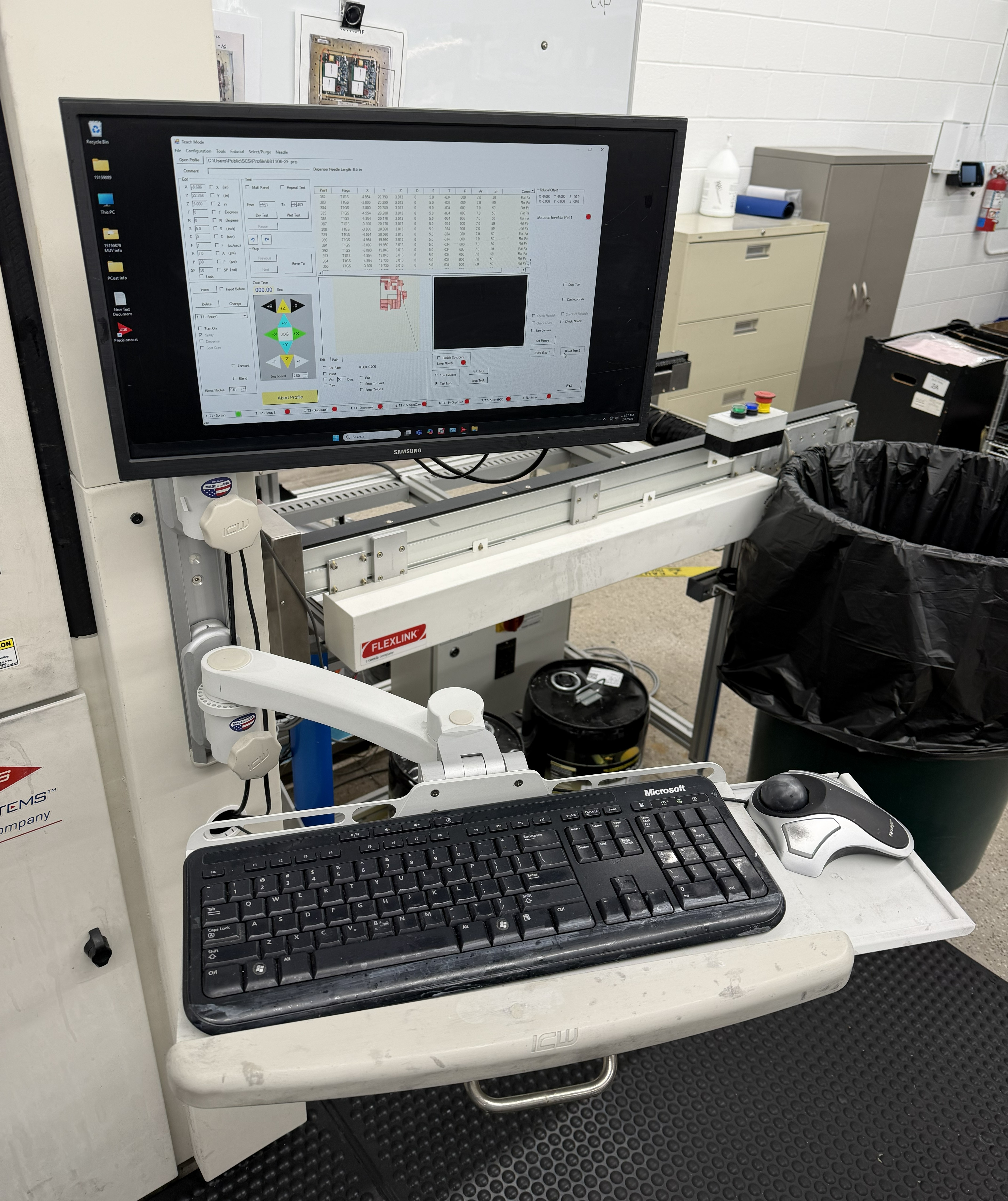 Used SCS PrecisionCoat VI Conformal Coater and UV PrecisionCure MUV Oven