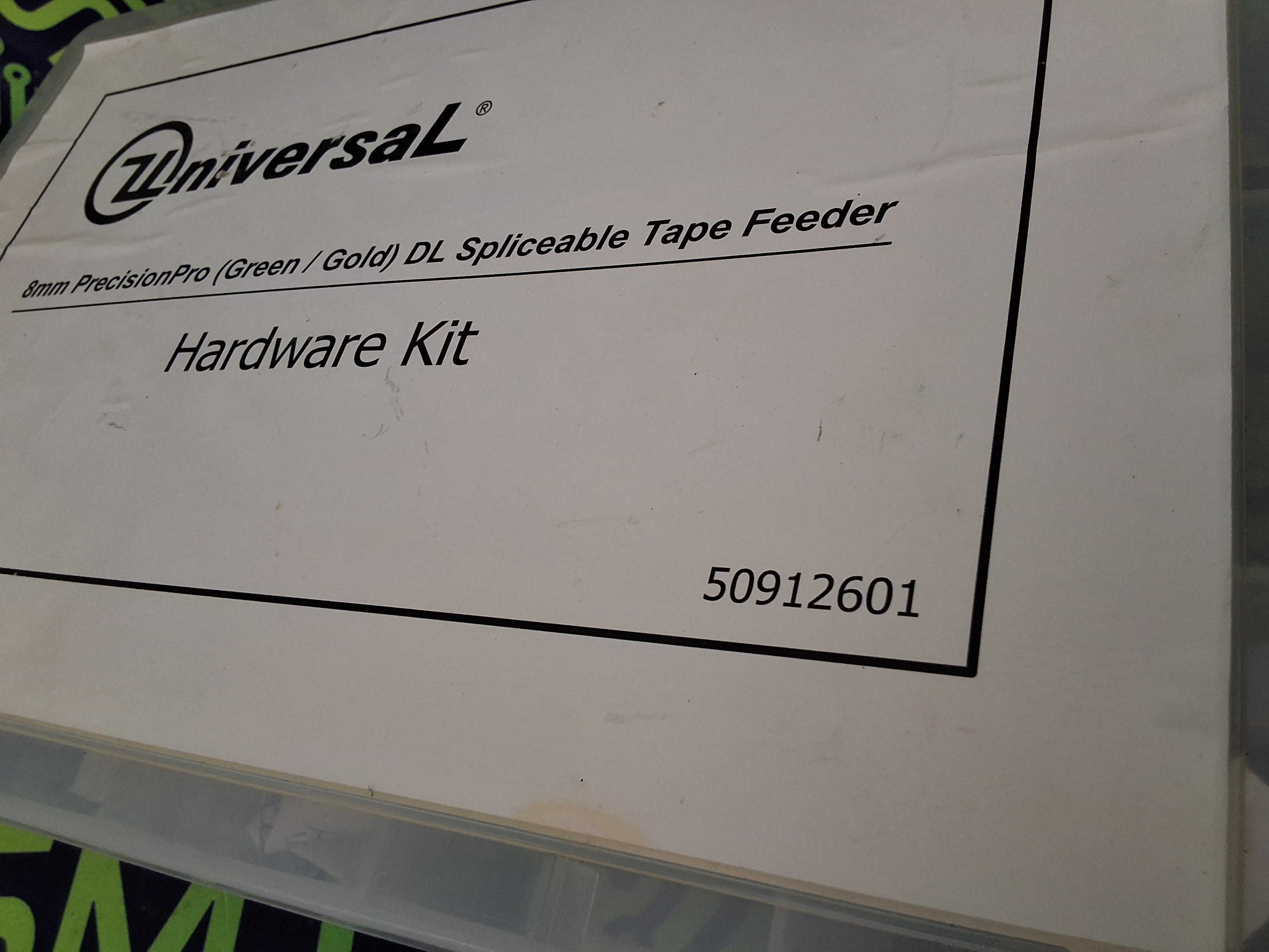 Used UNIVERSAL INSTRUMENTS 50912601 GREEN/GOLD TAPE FEEDER HARDWARE KIT