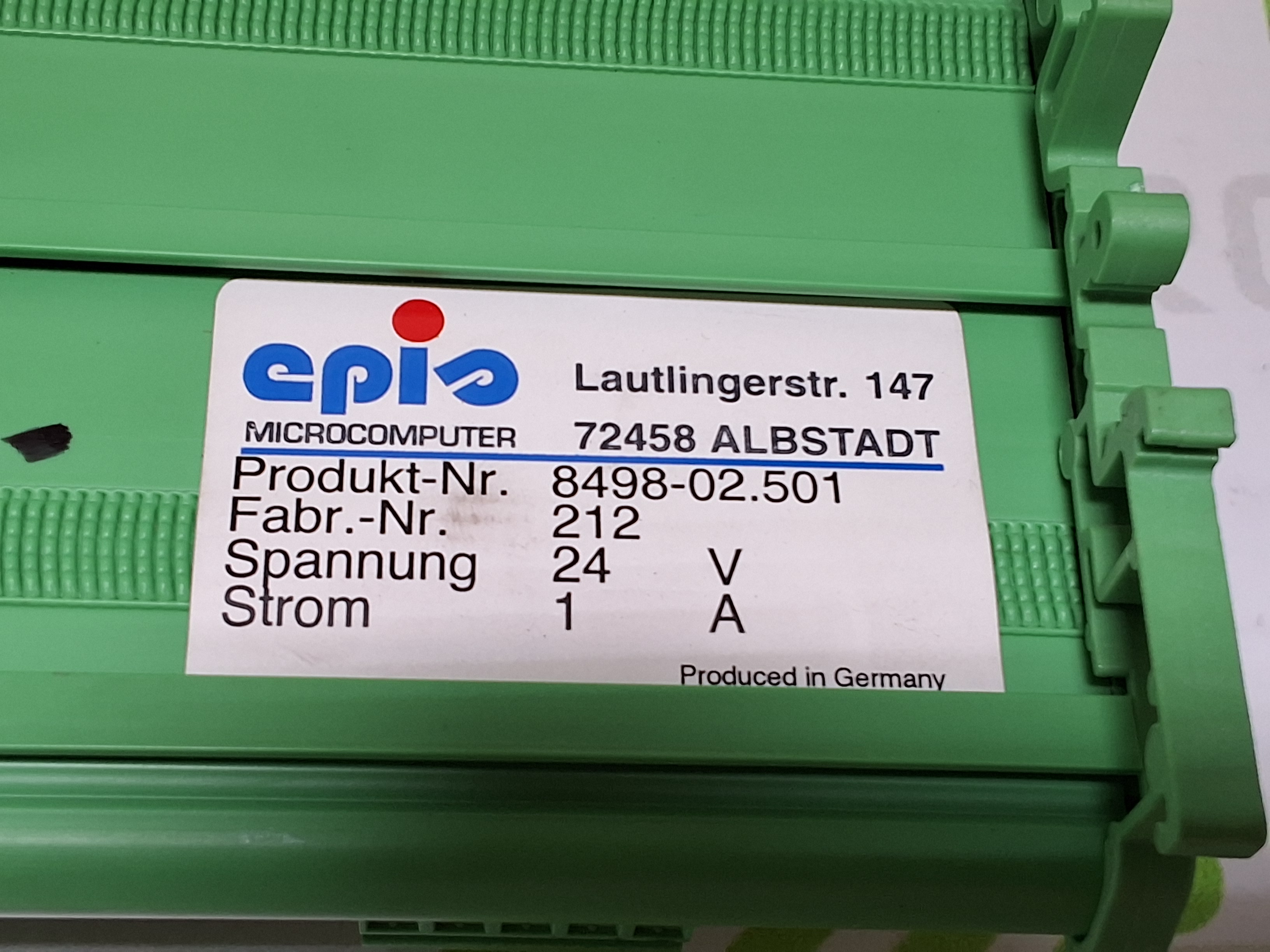 Used EPIS MICROCOMPUTER XIO-CAN 8498-02.501