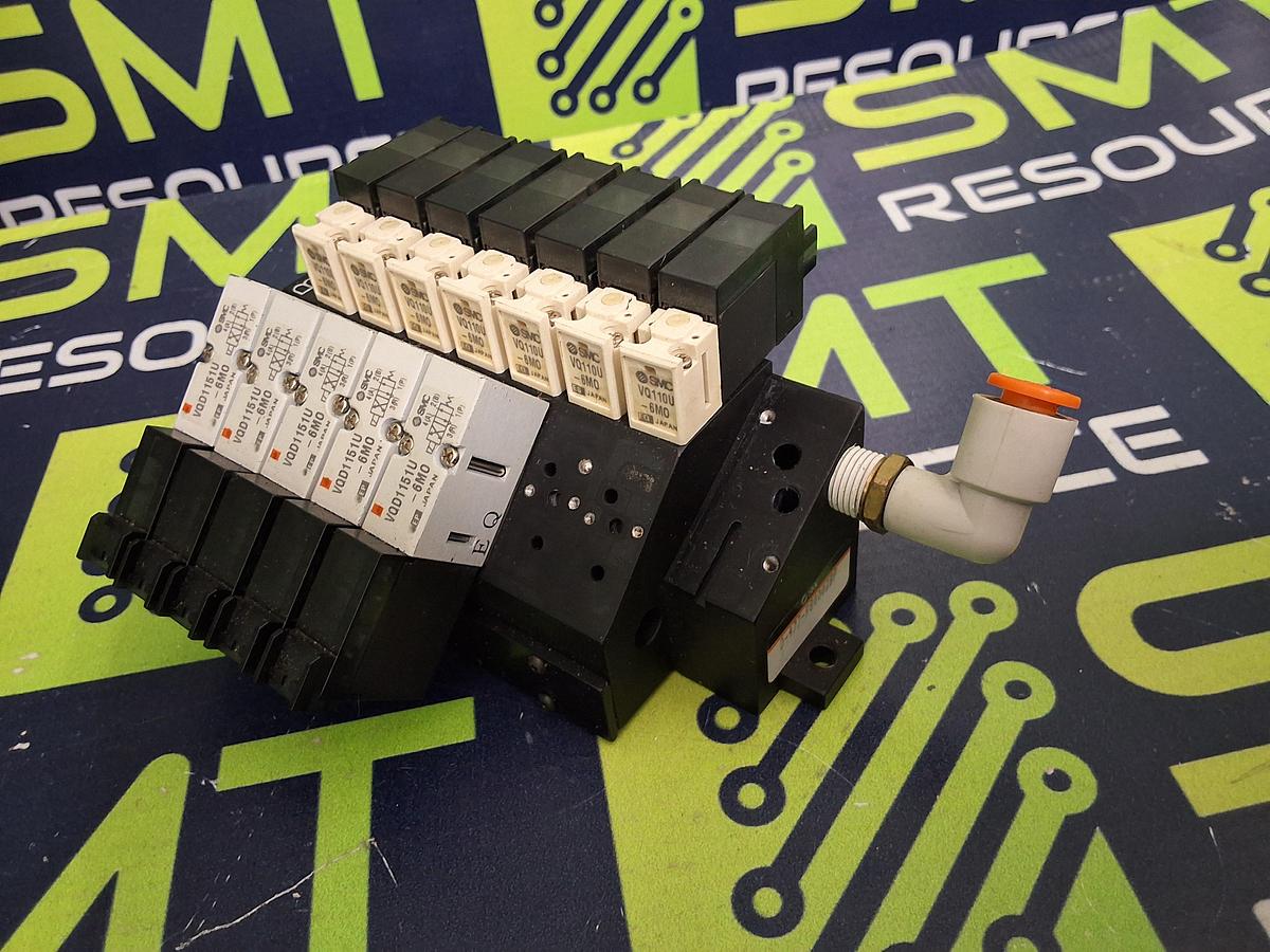 Used SMC D-477-980002BP PNEUMATIC AIR VALVE BLOCK D-477-980002