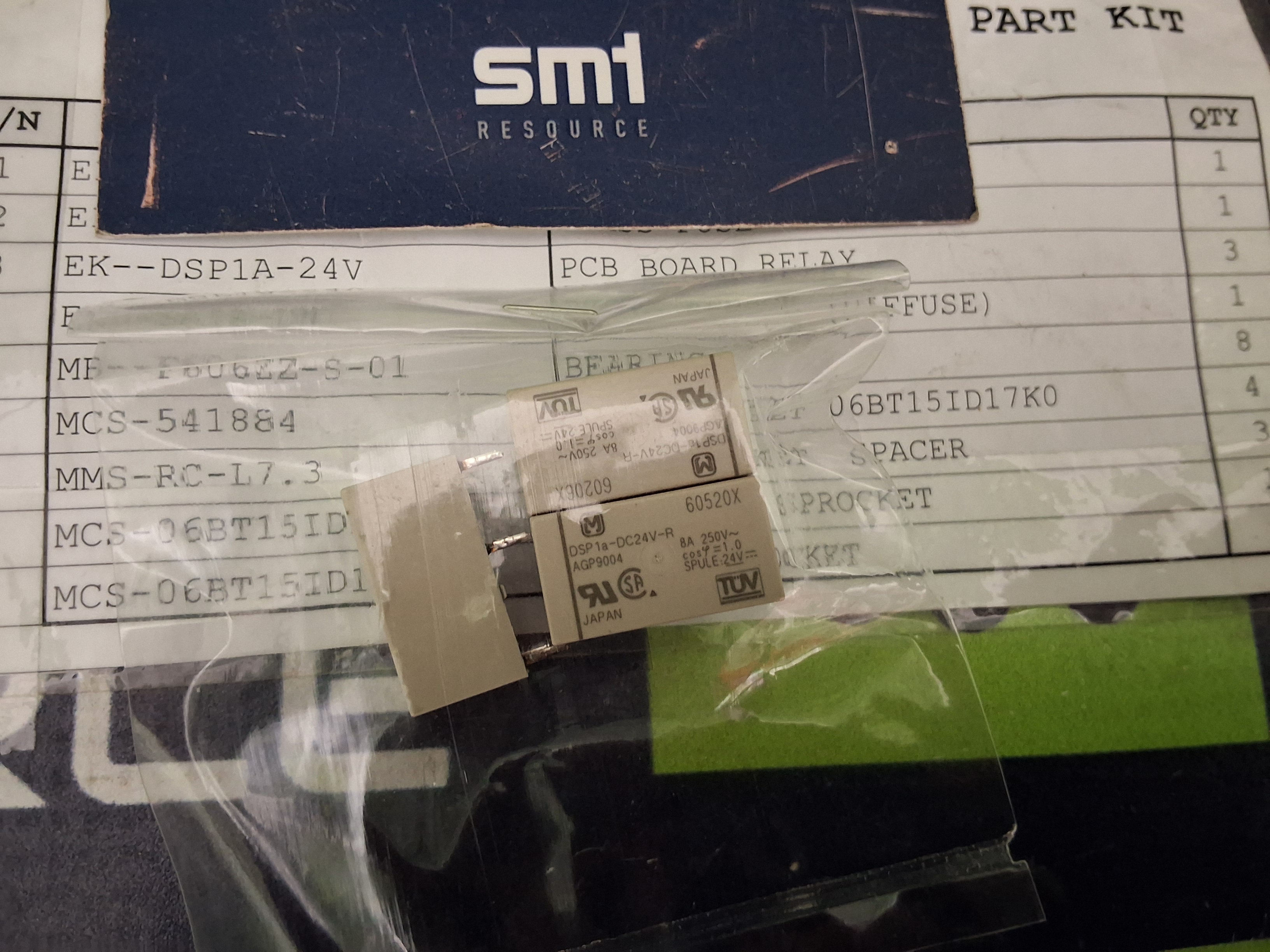 DSP1a-DC24V-R PCB BOARD RELAY 4-PIN - LOT OF 3 - BRAND NEW