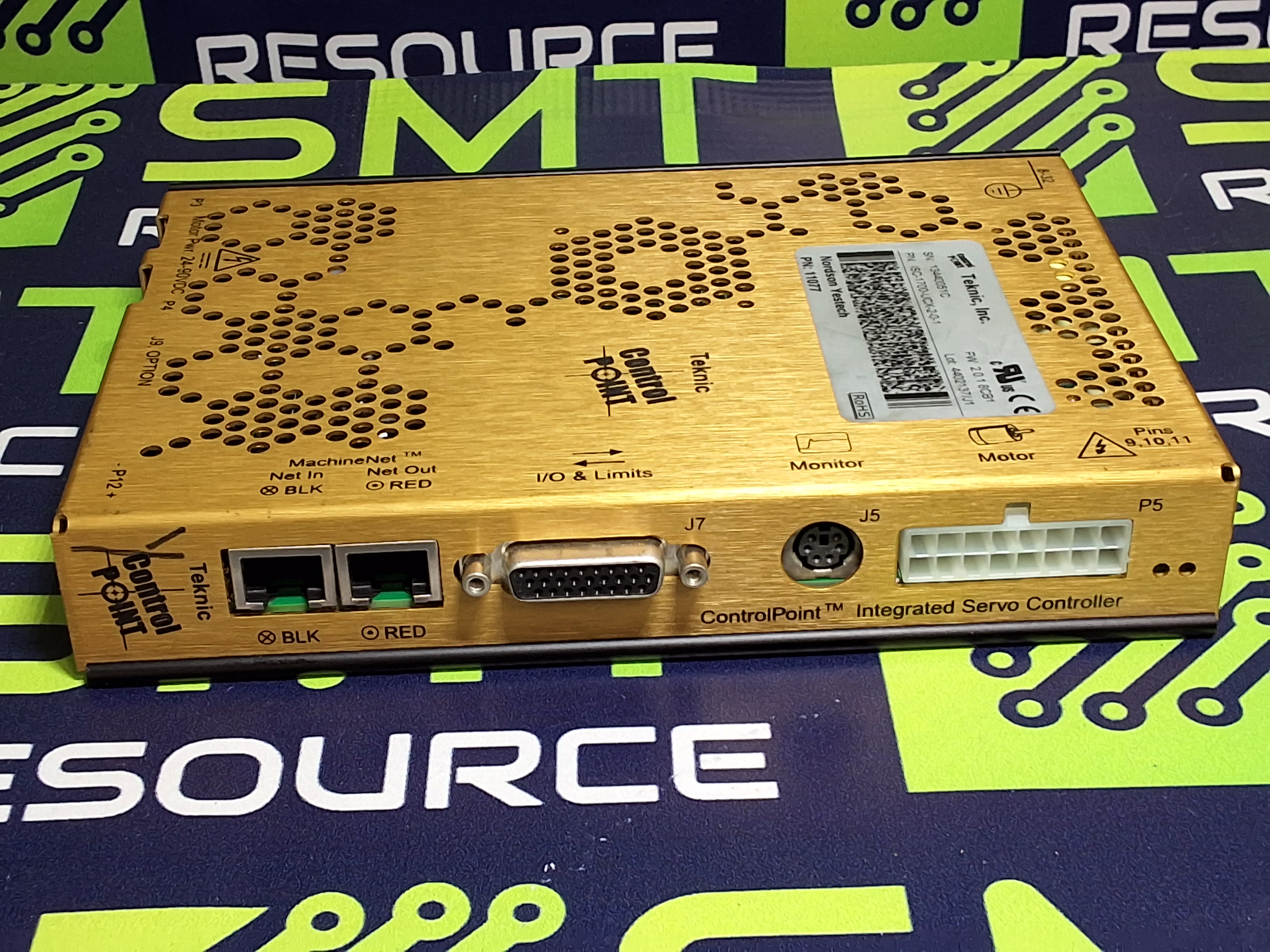 Used TEKNIC CONTROL POINT ISC-1700-UCX-2-0-1 INTEGRATED SERVO CONTROLLER 11077 NORDSON YESTEC