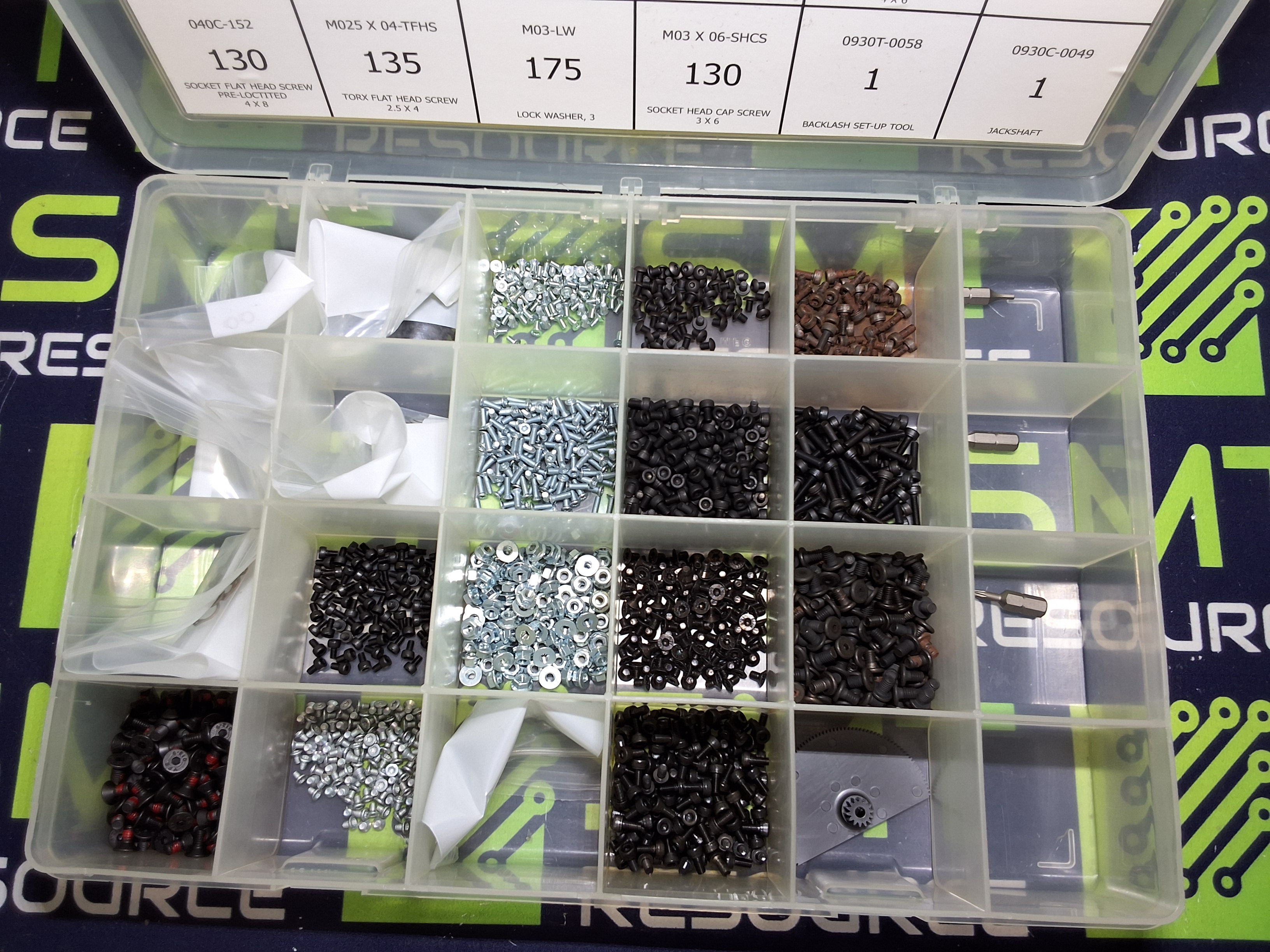 Used UNIVERSAL INSTRUMENTS 51268301 HIGH PERFORMANCE GOLD HARDWARE KIT 8-32mm