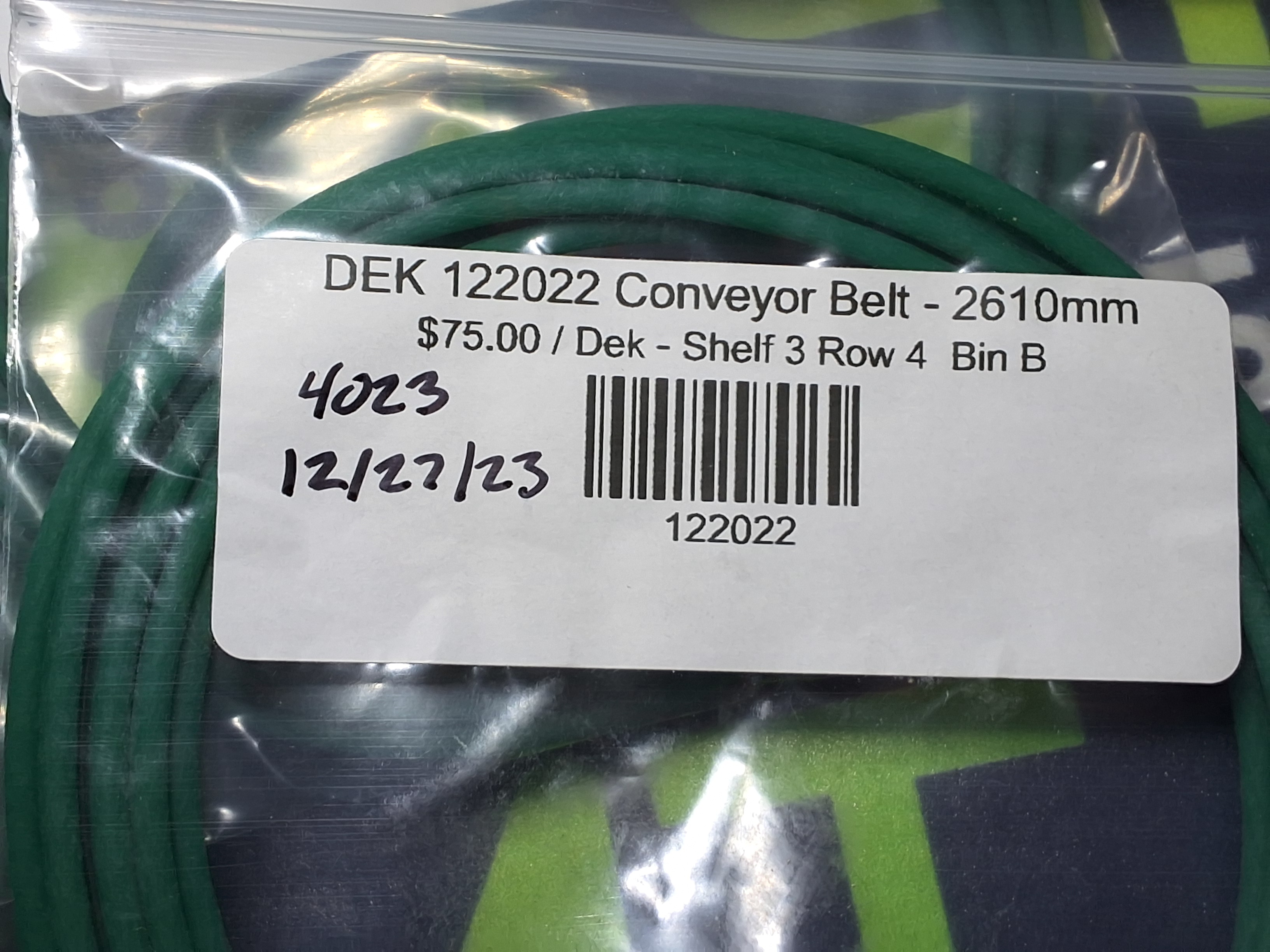 DEK 122022 CONVEYOR BELT DEK122022 - 2610mm - BRAND NEW