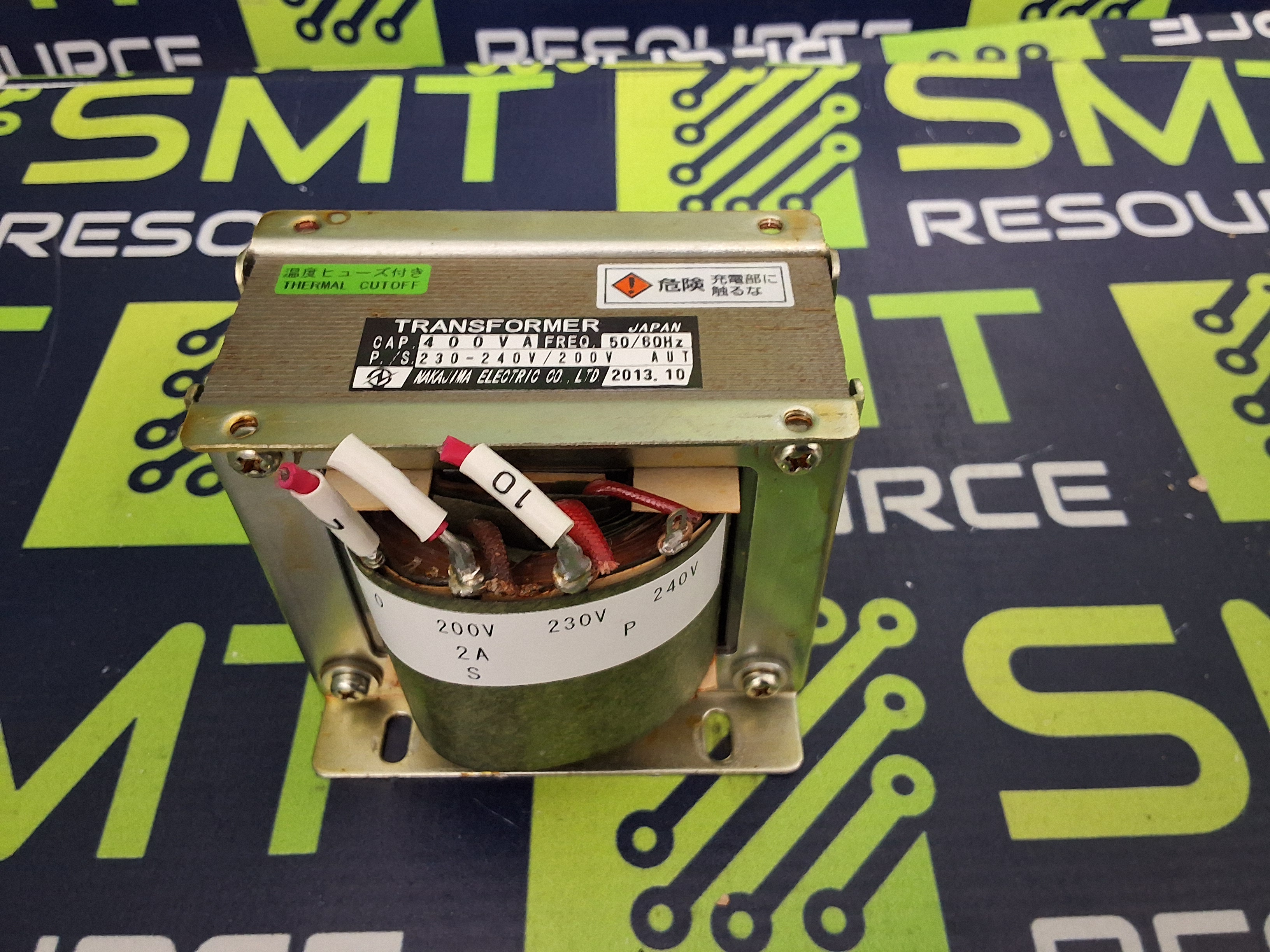 Used NAKAJIMA ELECTRIC CO. 400VA TRANSFORMER 230-230V/200V 50/60Hz